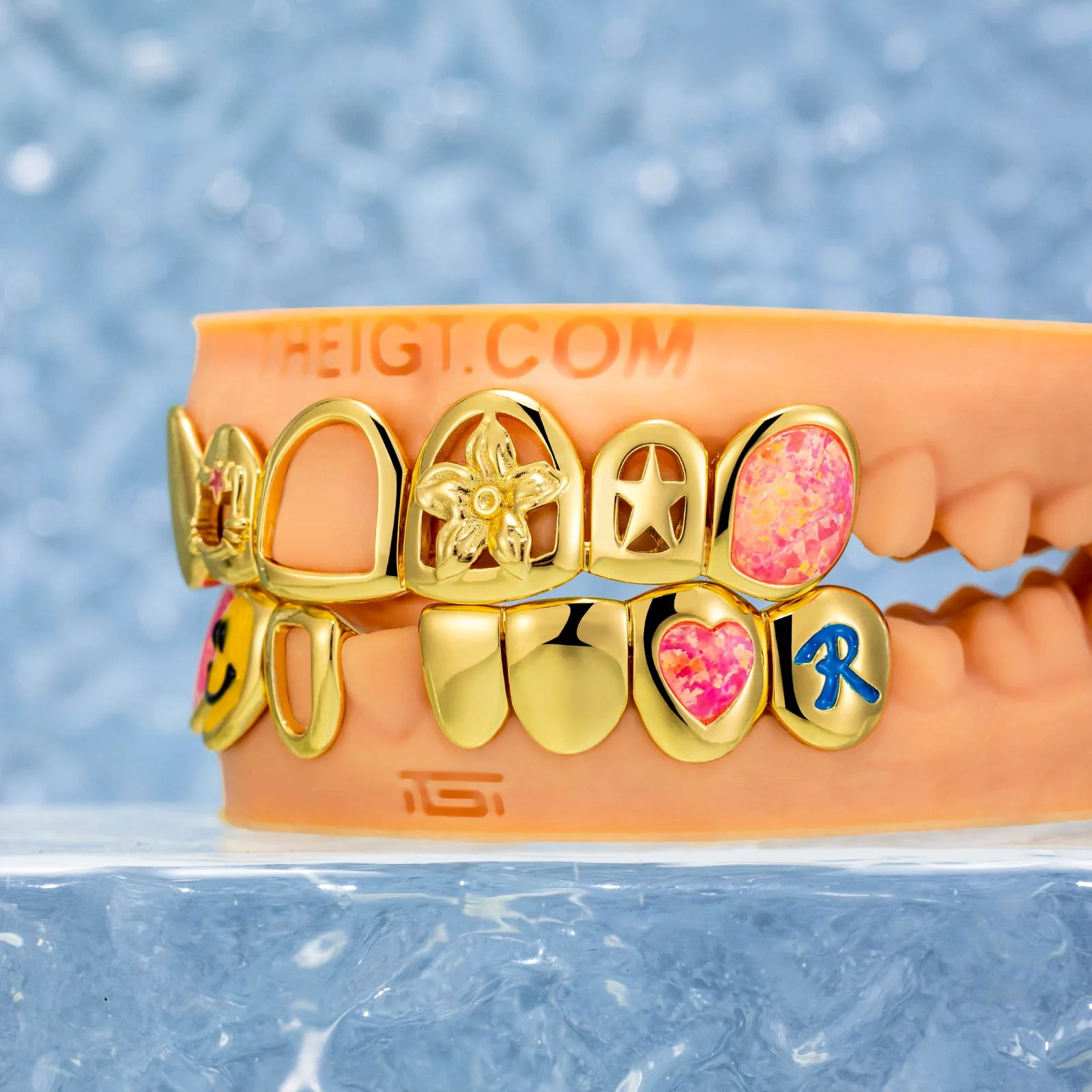 Kitty & Hibiscus Flower Diamond Grillz - Image 3