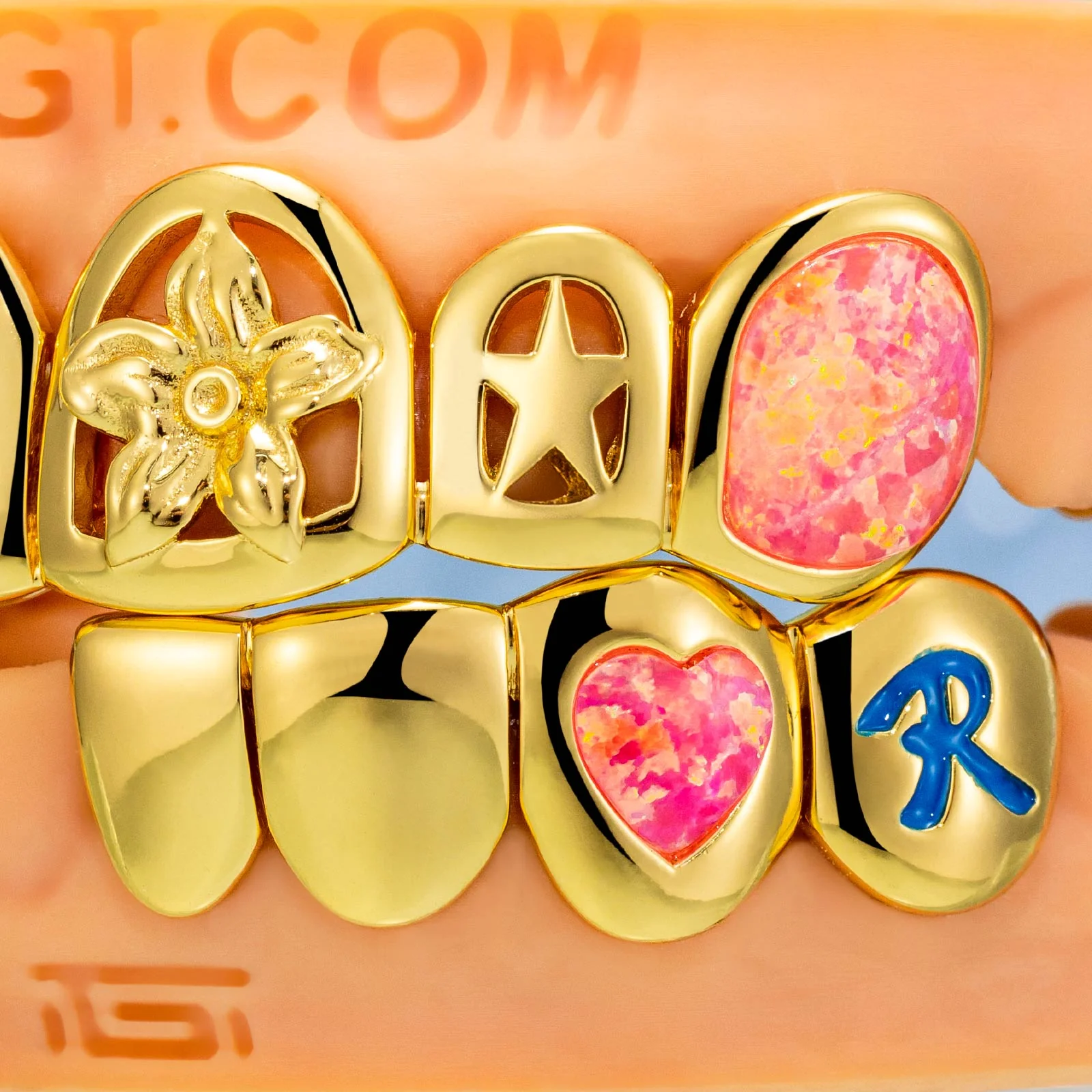 Kitty & Hibiscus Flower Diamond Grillz - Image 5