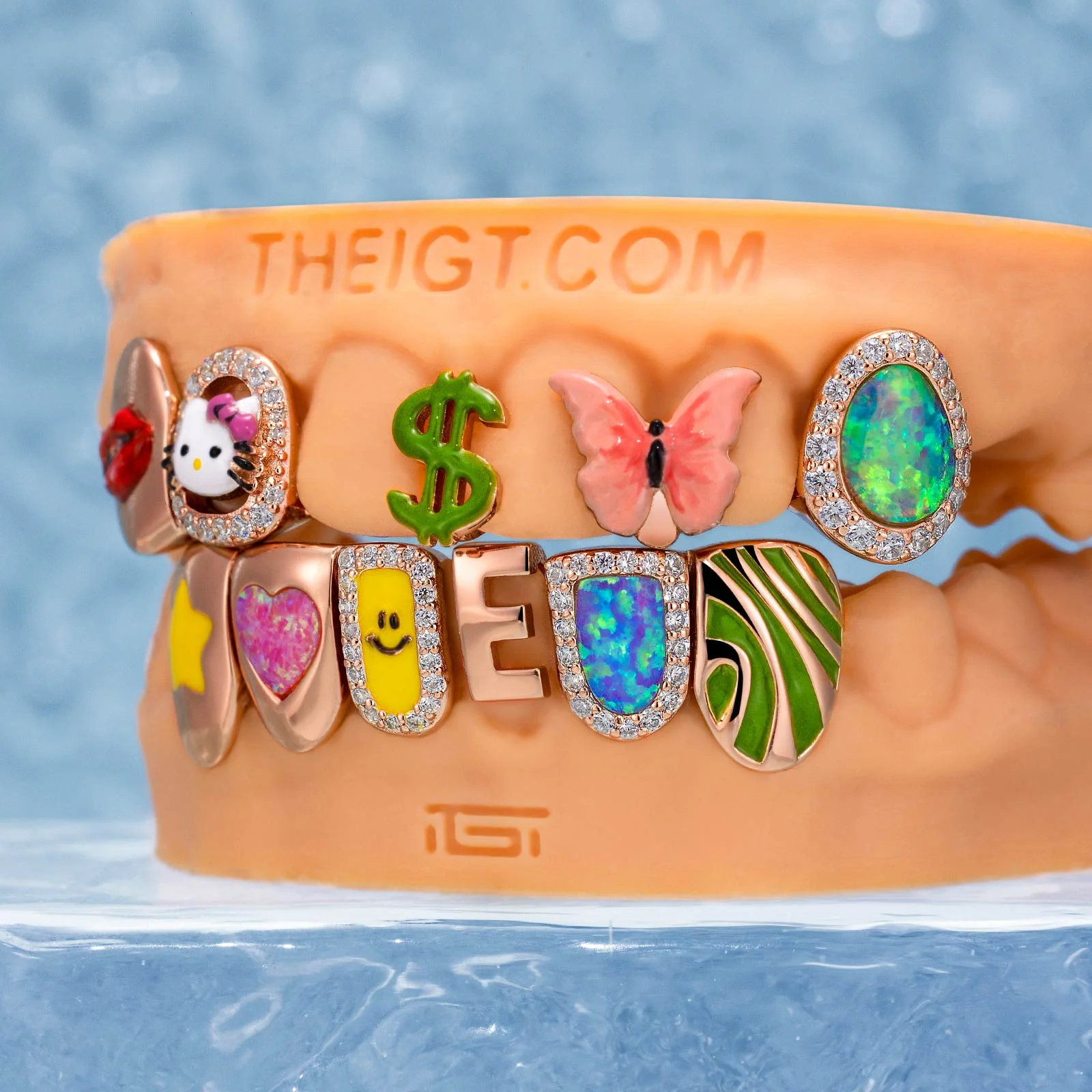 Kitty & Opal & Enamel Diamond Grillz - Image 5