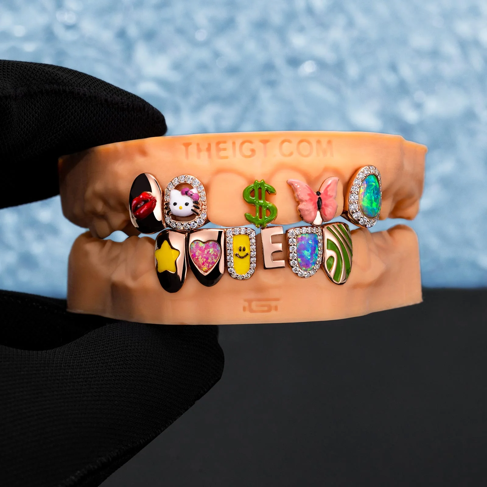 Kitty & Opal & Enamel Diamond Grillz - Image 6