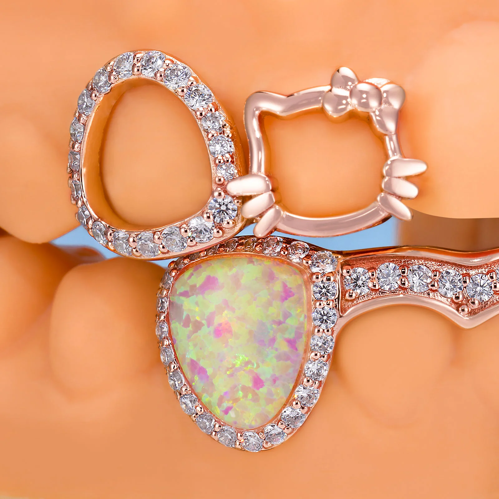 Kitty Ribbon Opal Fangs Set - Image 2