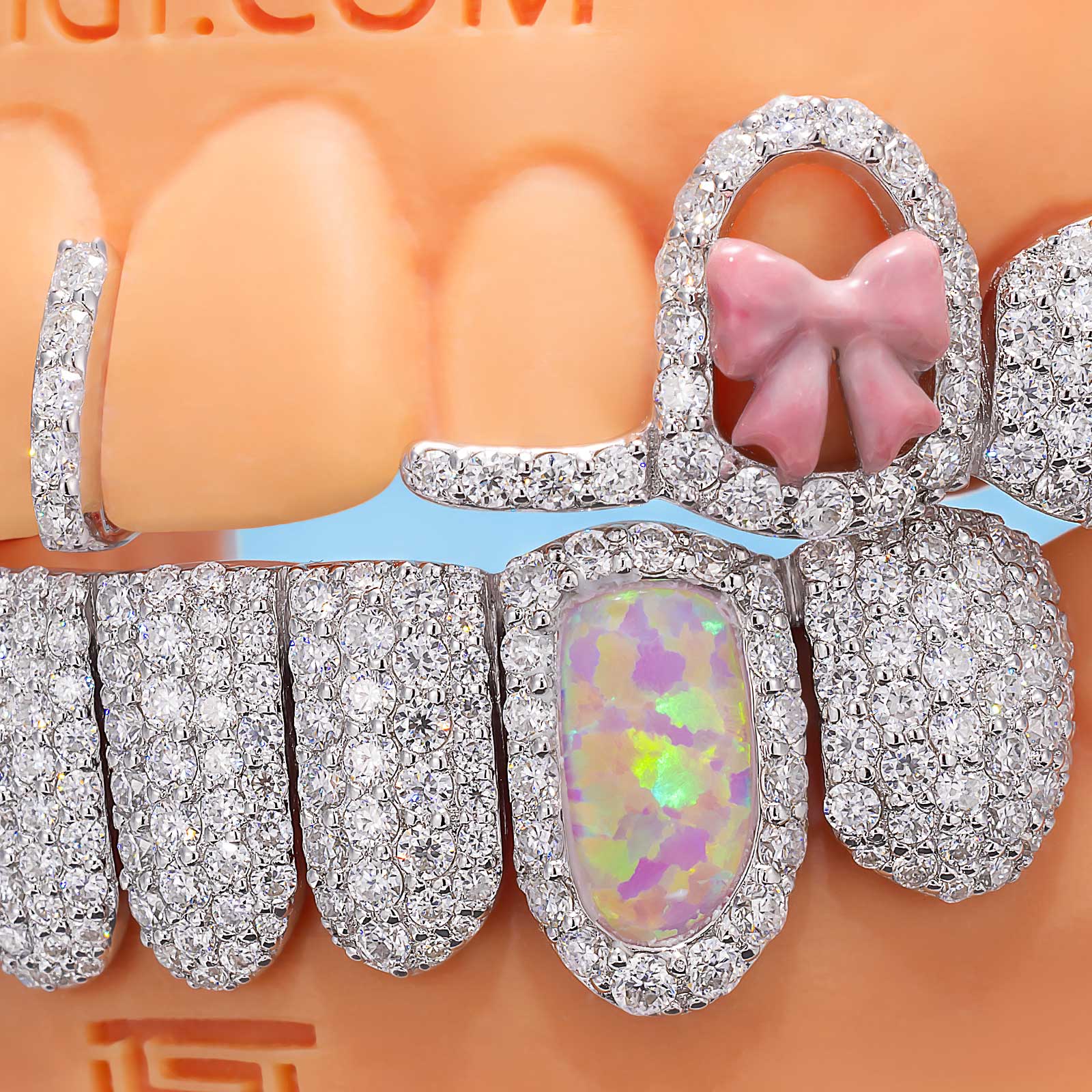 Kitty Ribbon Opal Fangs Set - Image 6