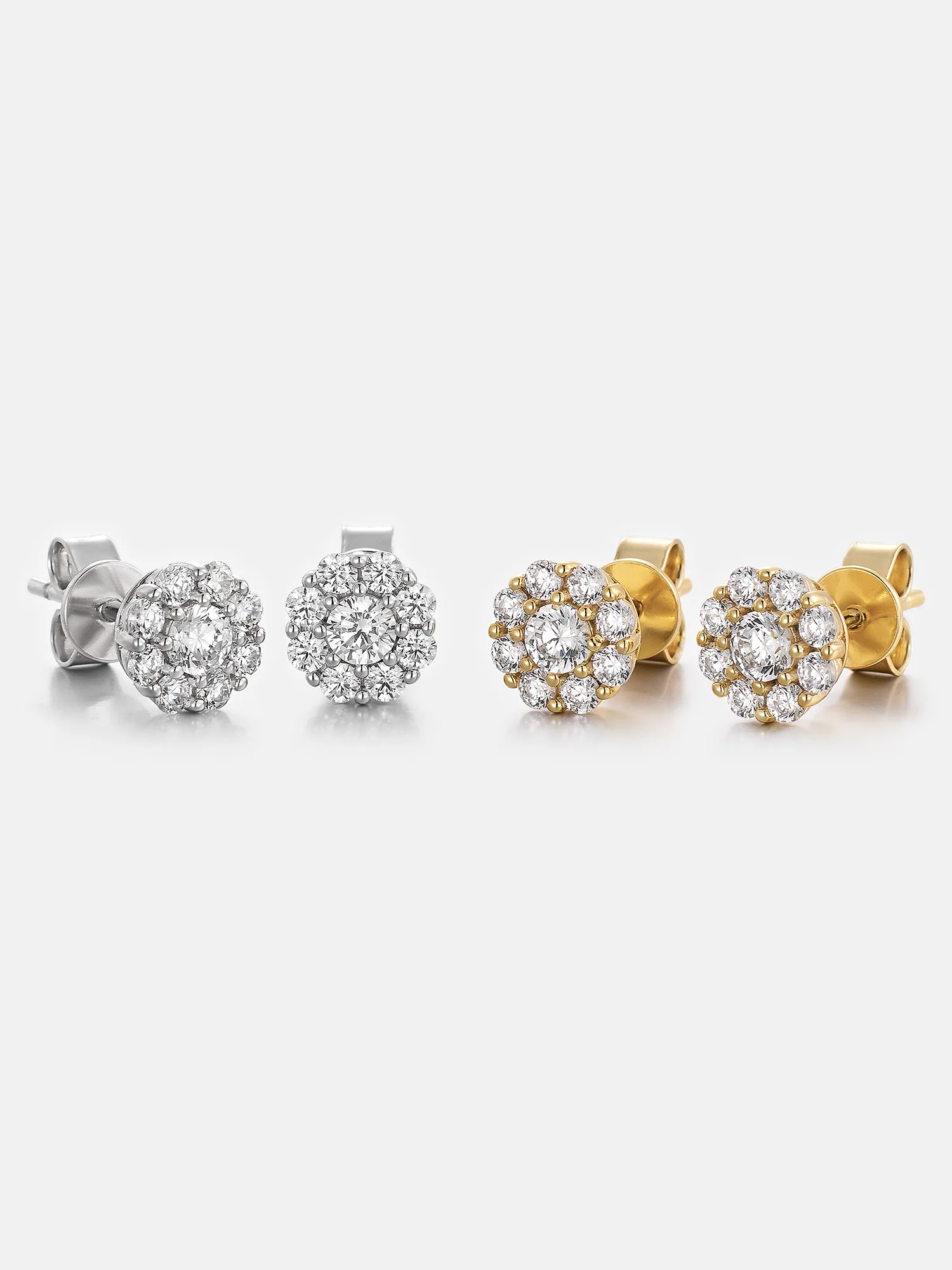 Lab Diamond 6.7mm Flora Bloom Stud Earrings - Image 3