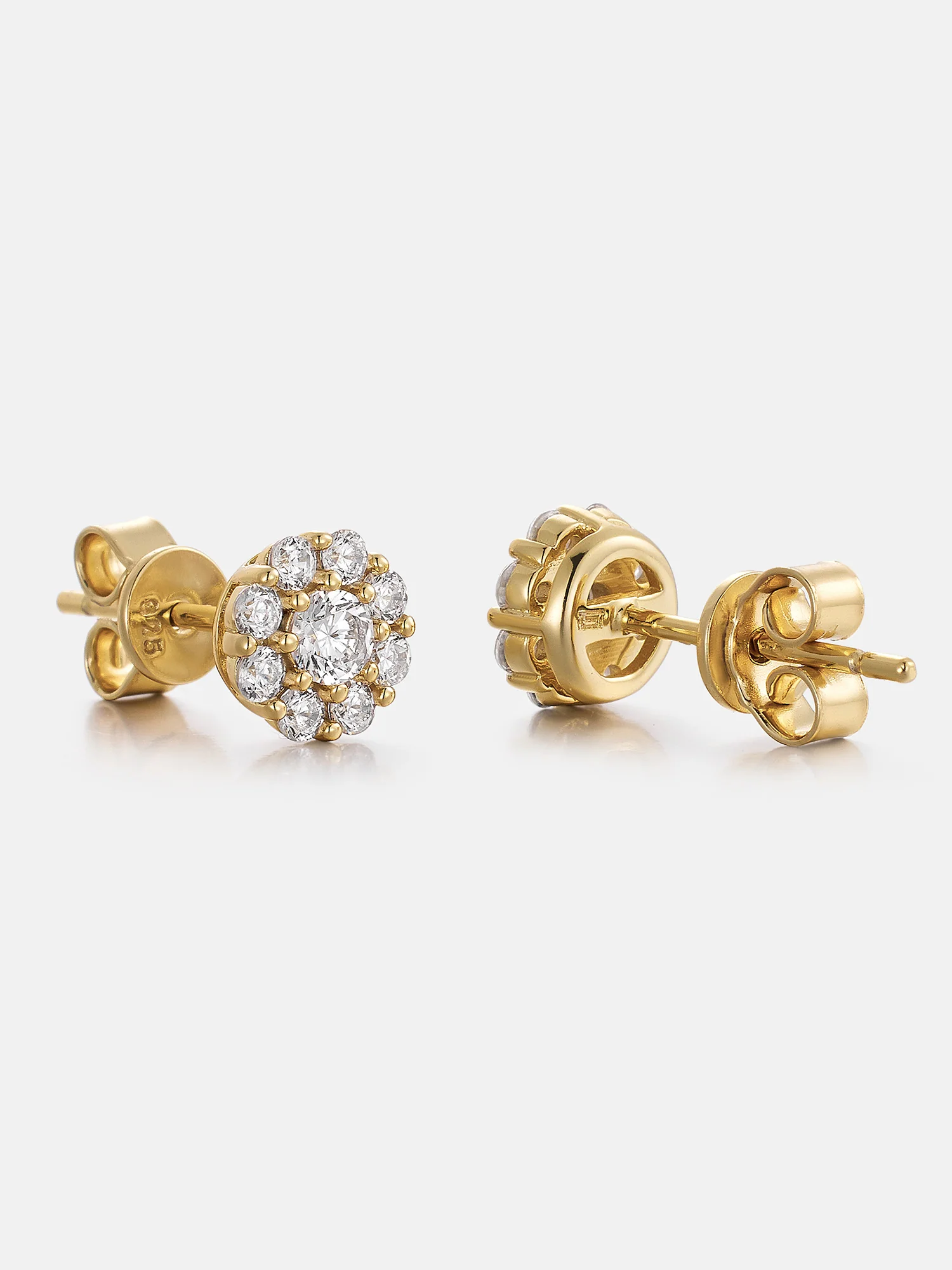 Lab Diamond 6.7mm Flora Bloom Stud Earrings - Image 4