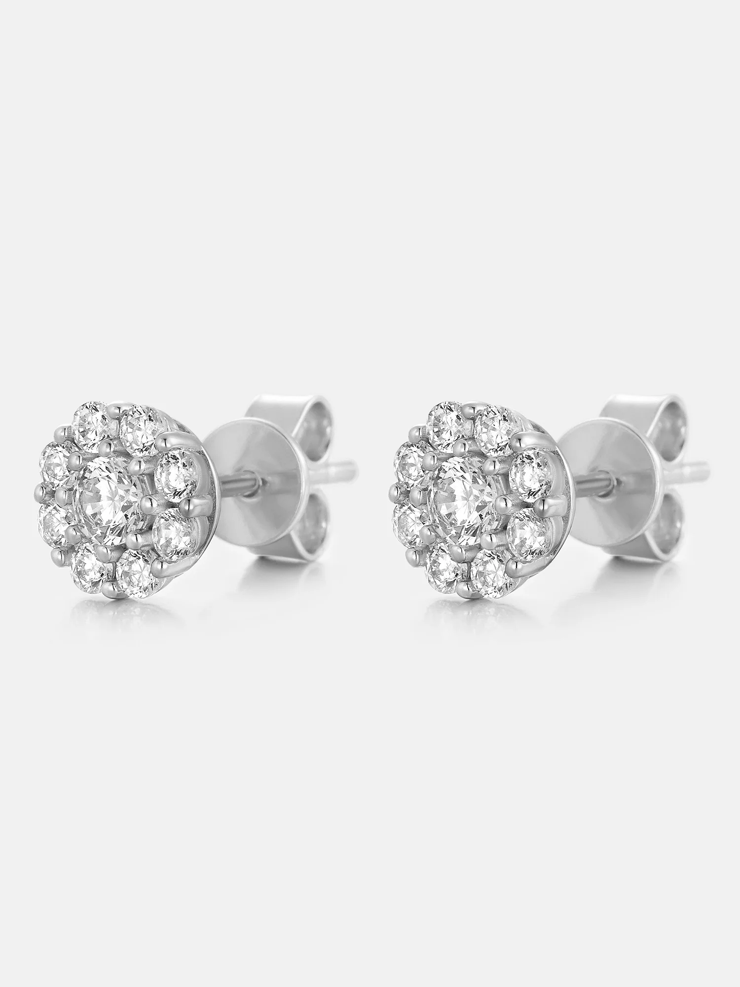 Lab Diamond 6.7mm Flora Bloom Stud Earrings - Image 5