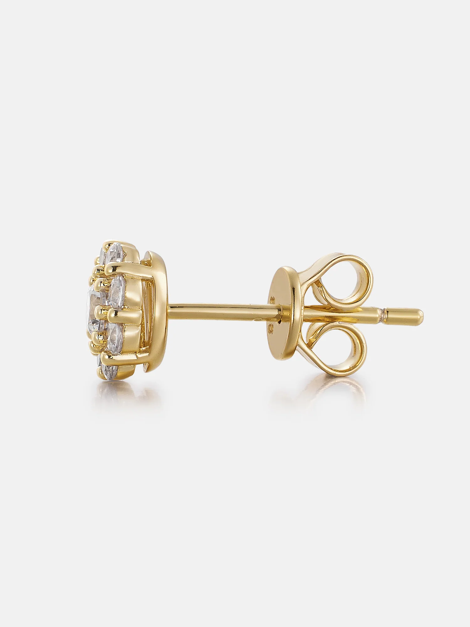 Lab Diamond 6.7mm Flora Bloom Stud Earrings - Image 6