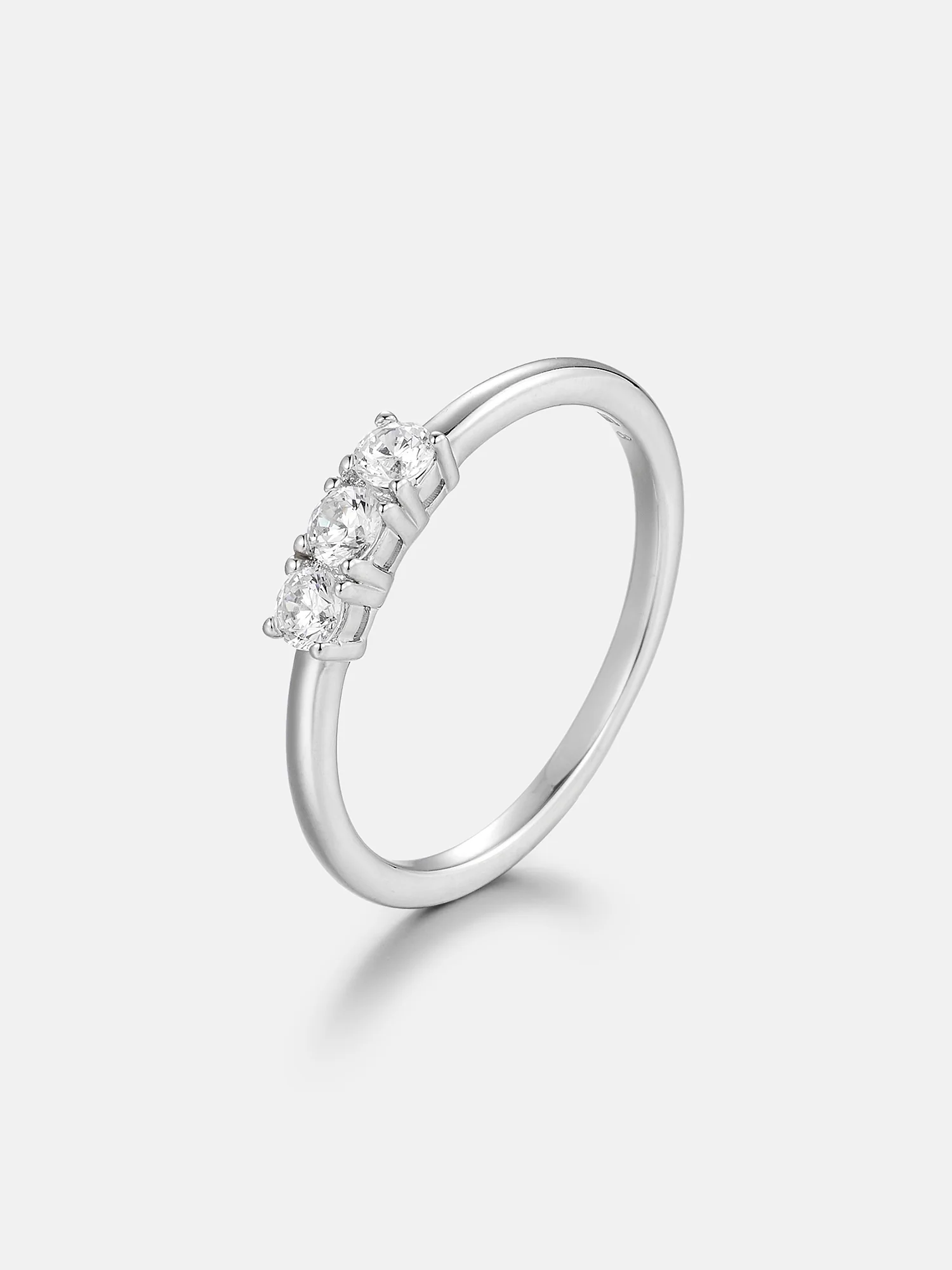 Lab Diamond Three-Stone Trilogy Ring - Image 3