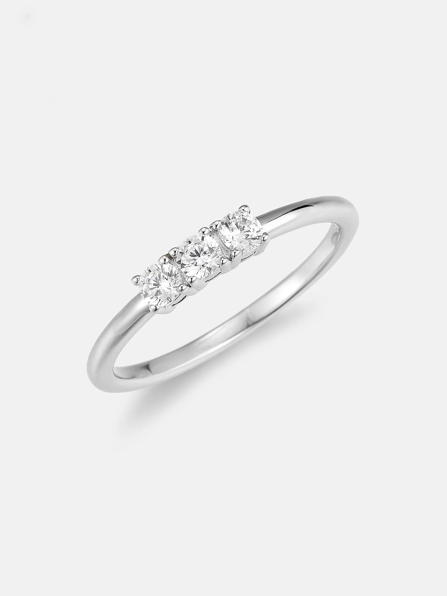 Lab Diamond Three-Stone Trilogy Ring - Image 4