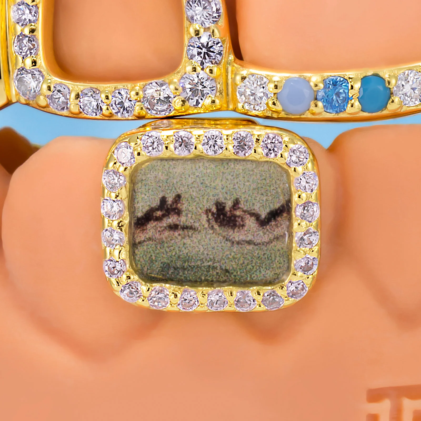 Lucky Clover Open Face Grillz (with photo Print) - Image 3
