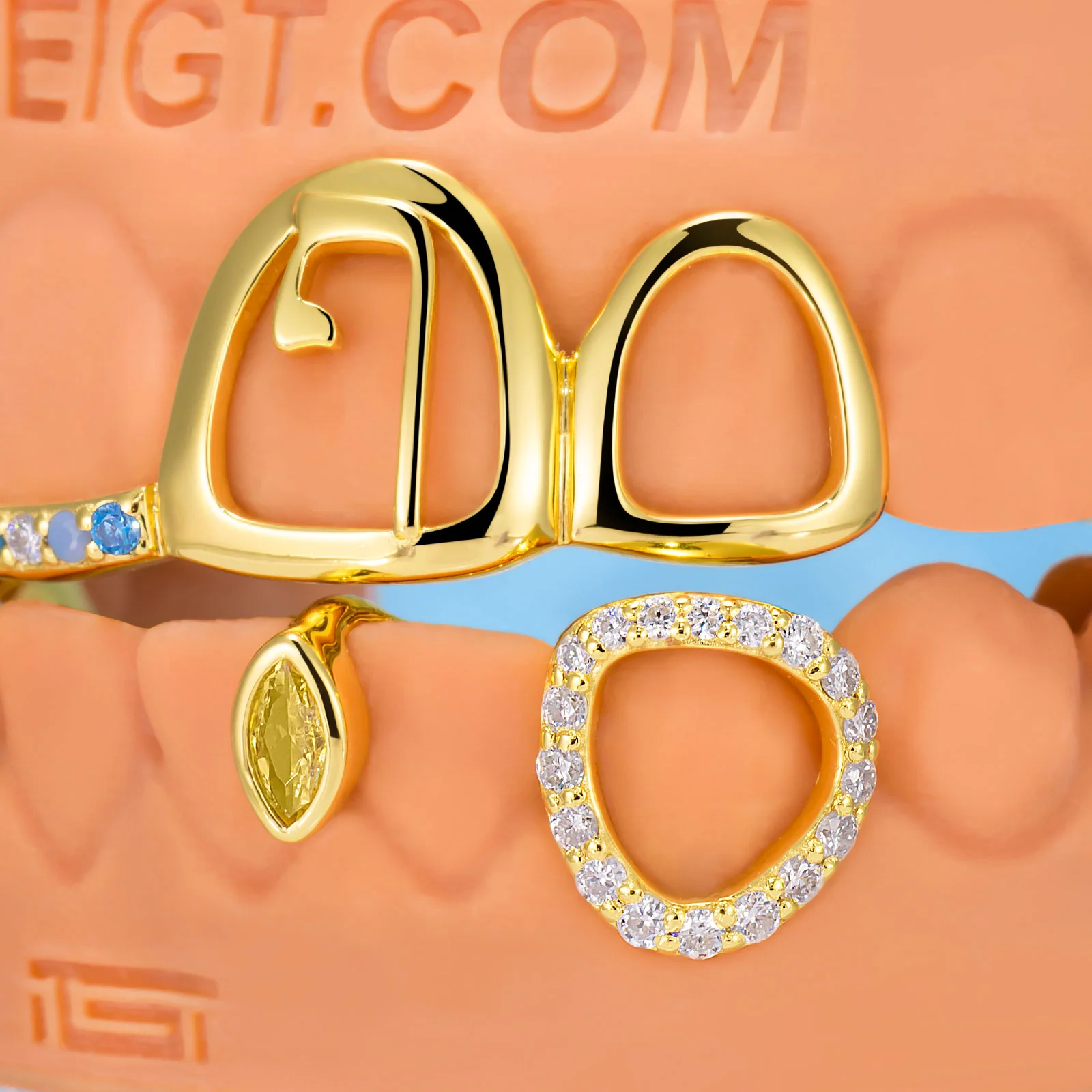 Lucky Clover Open Face Grillz (with photo Print) - Image 4