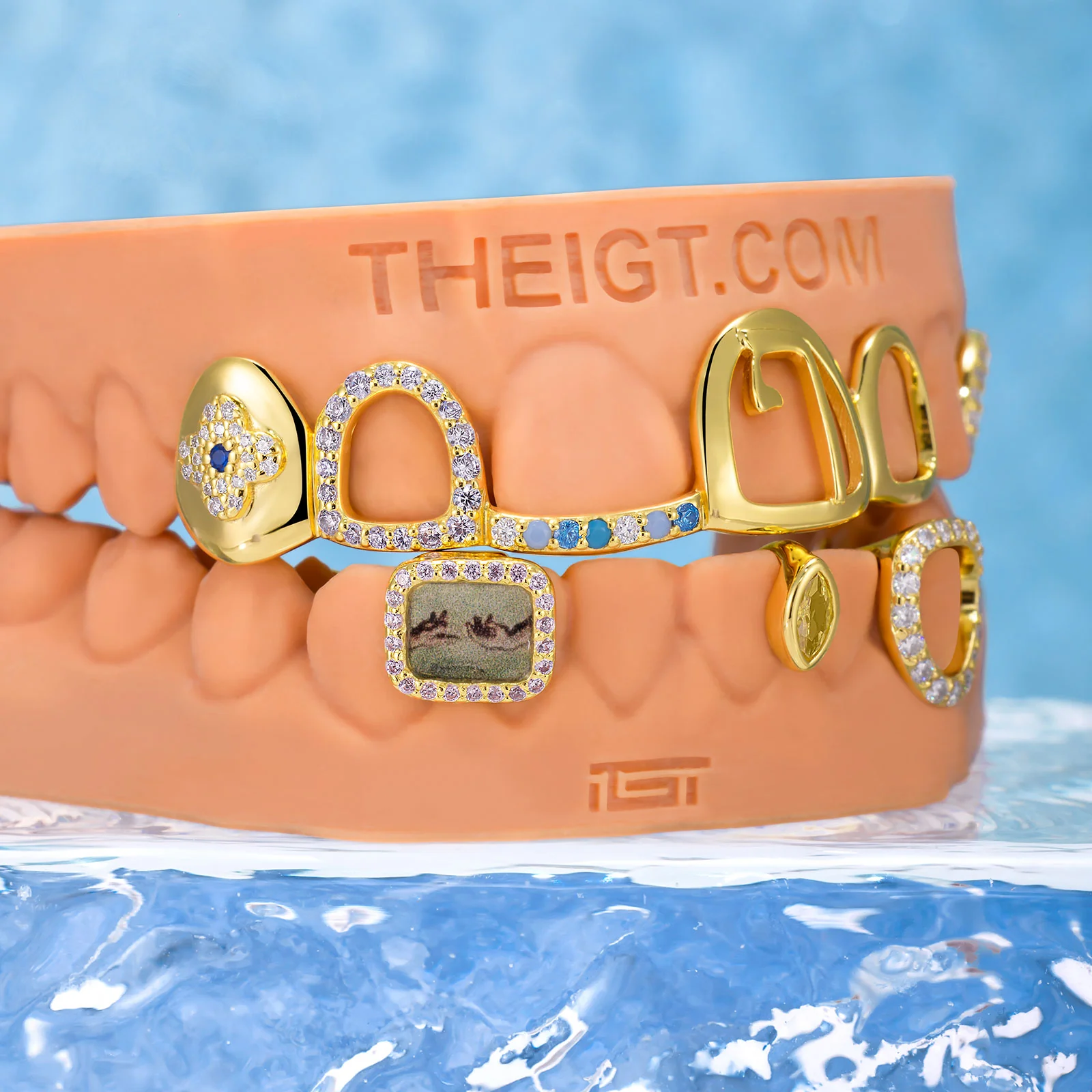 Lucky Clover Open Face Grillz (with photo Print) - Image 5