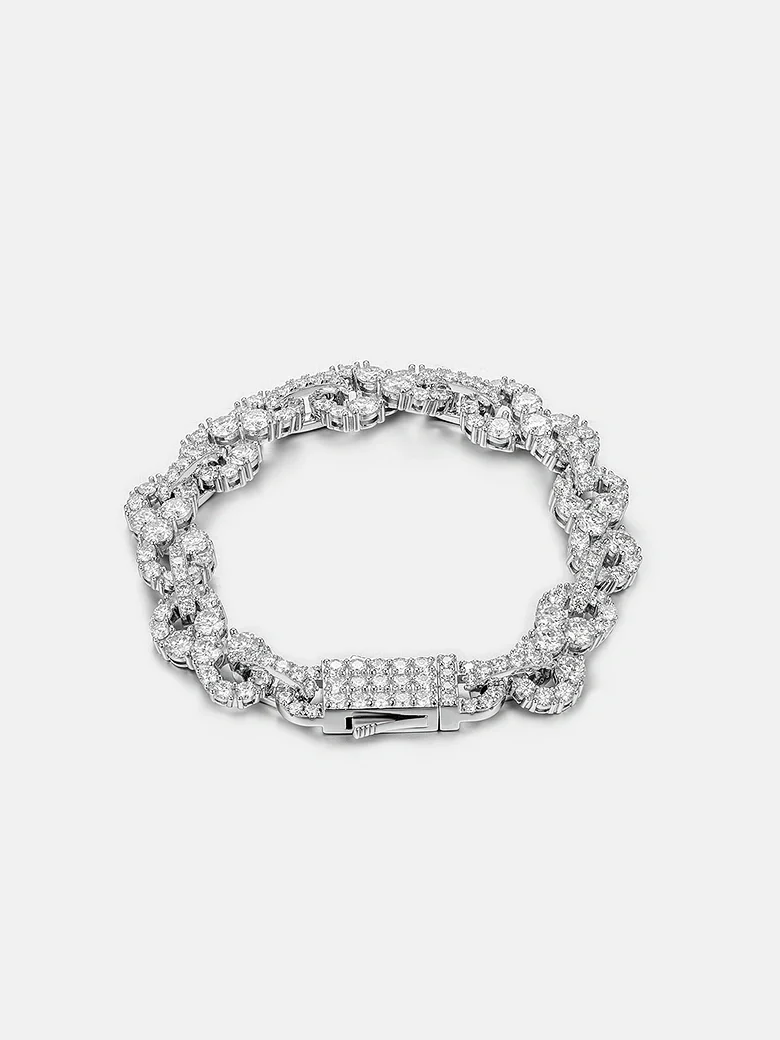 10MM Moissanite Infinity Link Chain Or Bracelet - Image 4