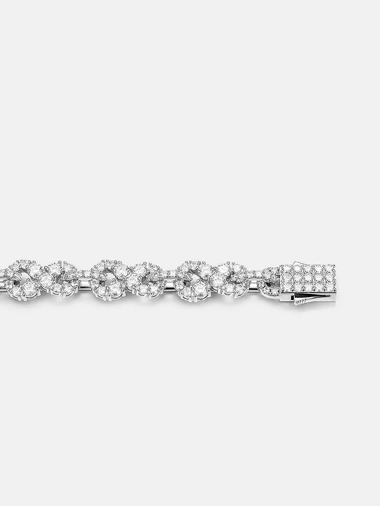 10MM Moissanite Infinity Link Chain Or Bracelet - Image 5