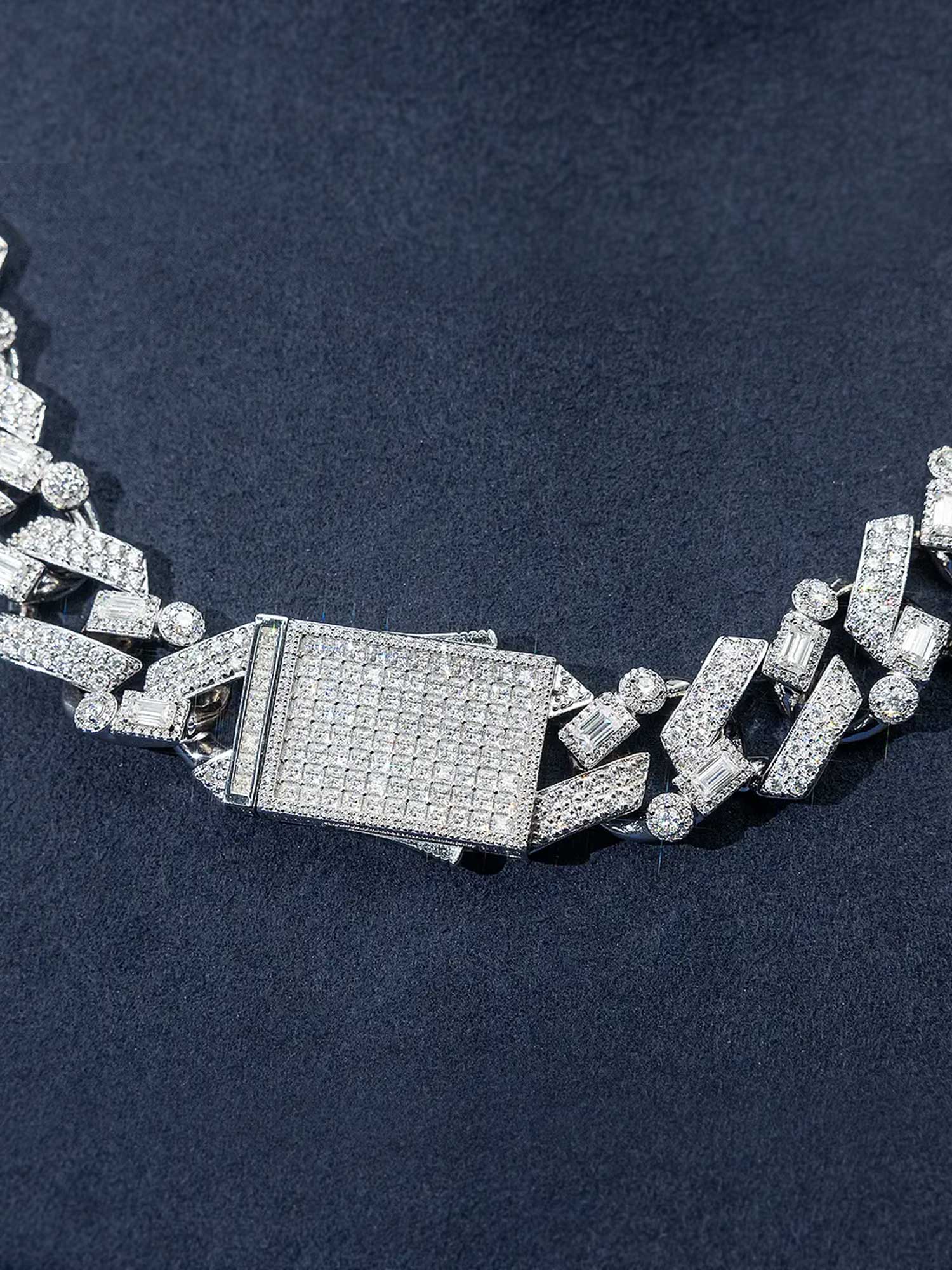 Made To Order 19mm S925 Mixed Moissanite Prong Cuban Chain - Image 5
