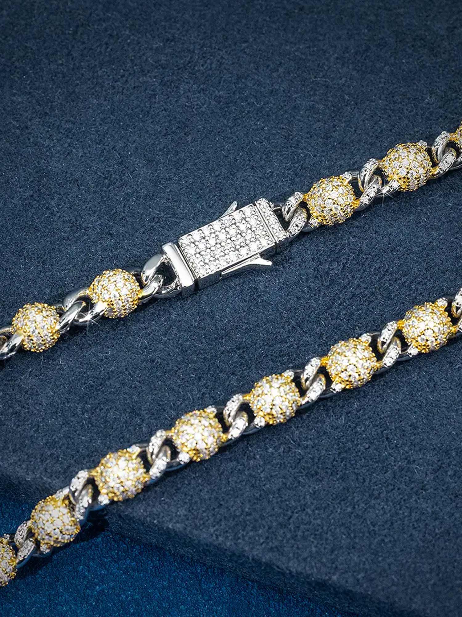 Made to Order 6MM S925 Moissanite Cuffed Beads Chain - Image 4