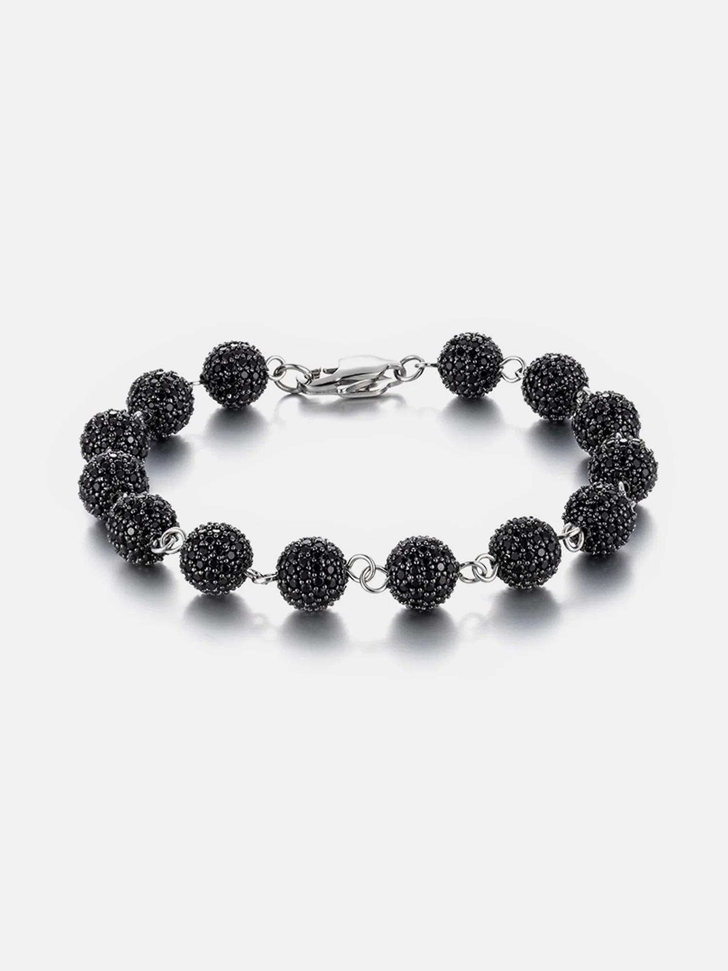 MADE TO ORDER 8MM BLACK MOISSANITE BALL BRACELET - Image 2