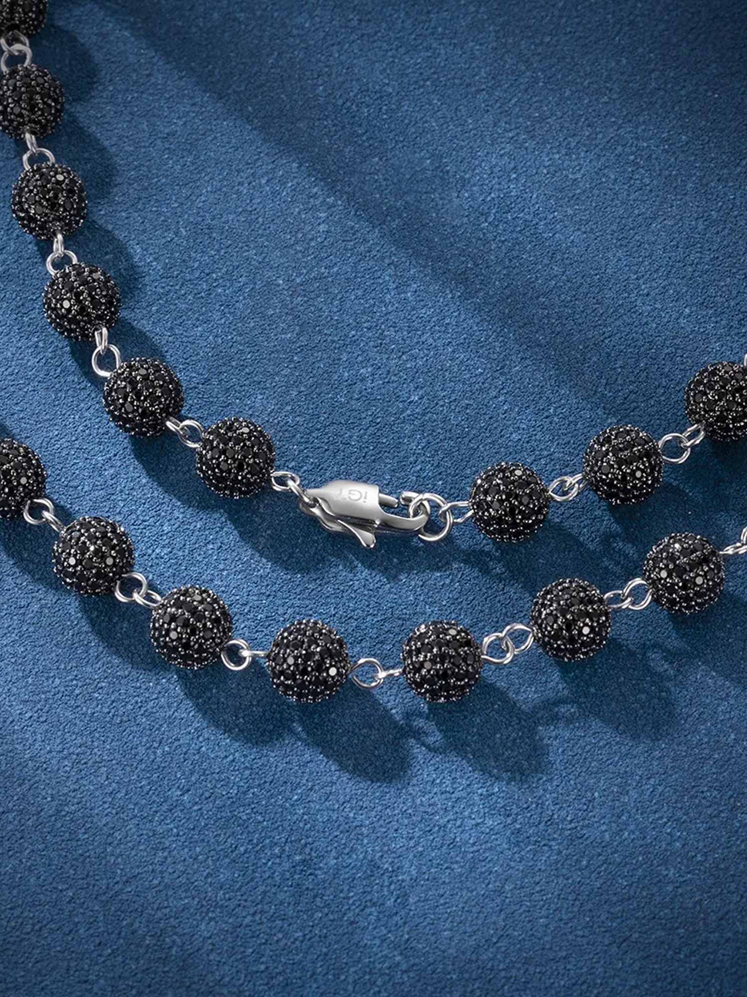 Made To Order 8MM Black Moissanite Ball Chain - Image 5