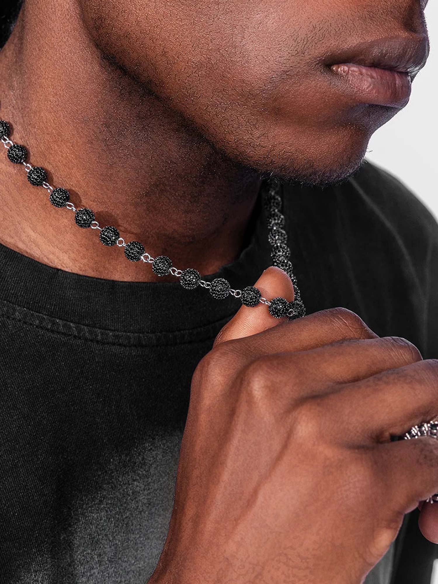 Made To Order 8MM Black Moissanite Ball Chain - Image 6