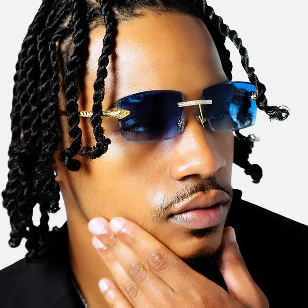 Custom Snake Moissanite Sunglasses In Yellow Gold - Image 11