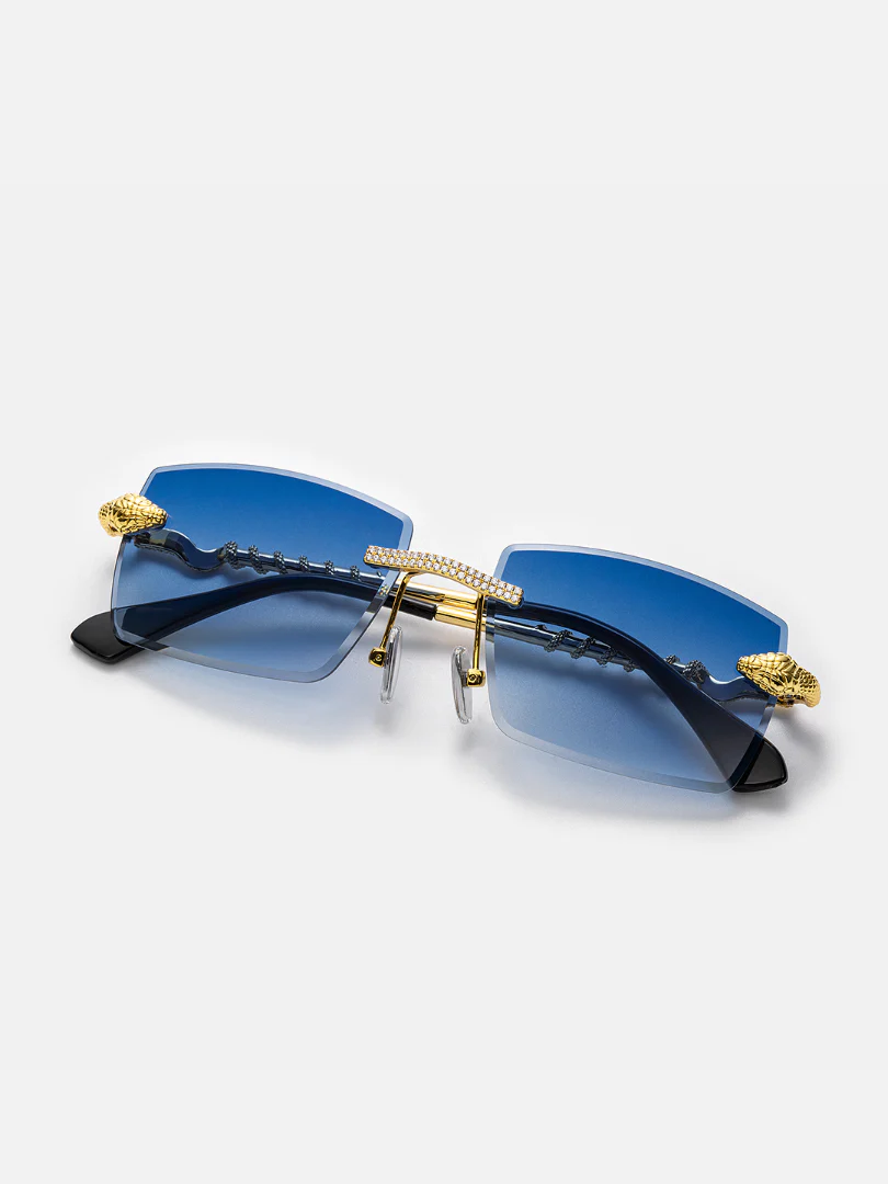 Custom Snake Moissanite Sunglasses In Yellow Gold - Image 6
