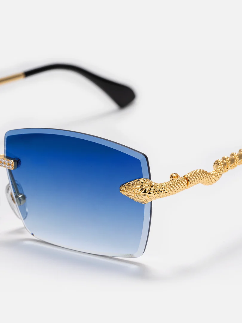 Custom Snake Moissanite Sunglasses In Yellow Gold - Image 7
