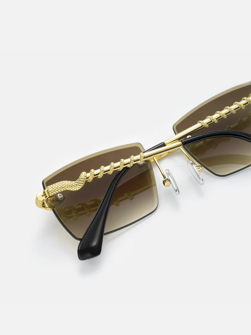 Custom Snake Moissanite Sunglasses In Yellow Gold - Image 8