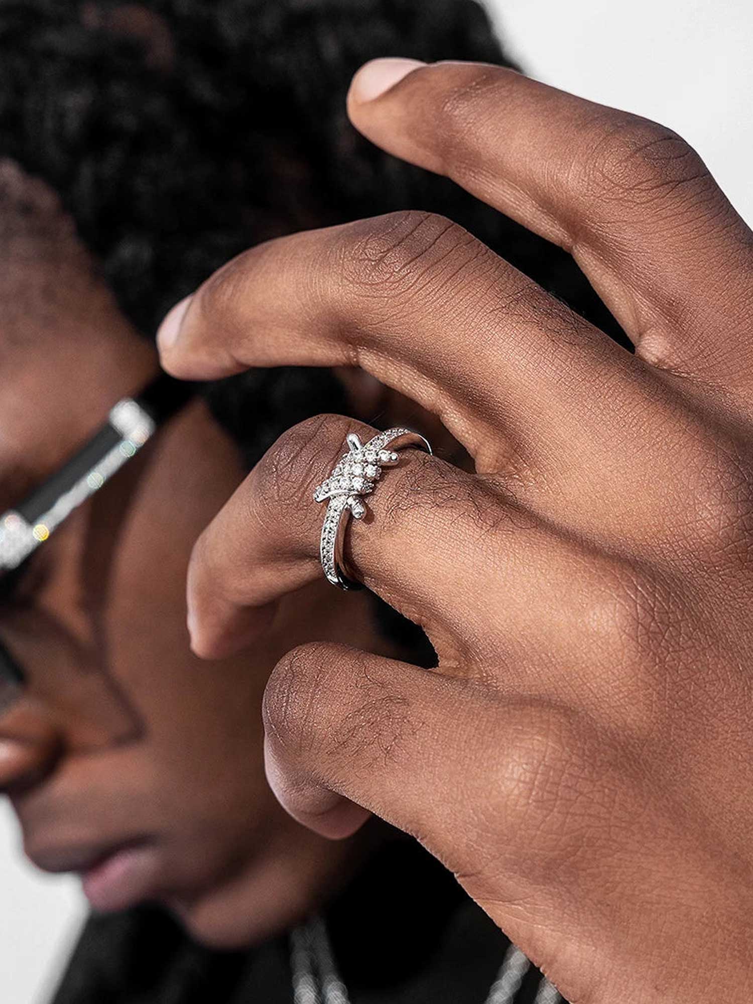 Moissanite Barbed Wire Ring - Image 4