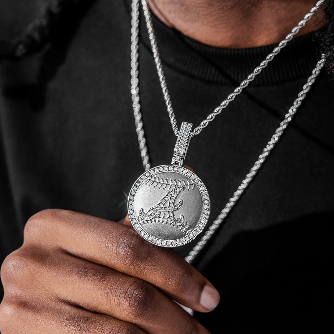 Moissanite Baseball Pendant - Image 5