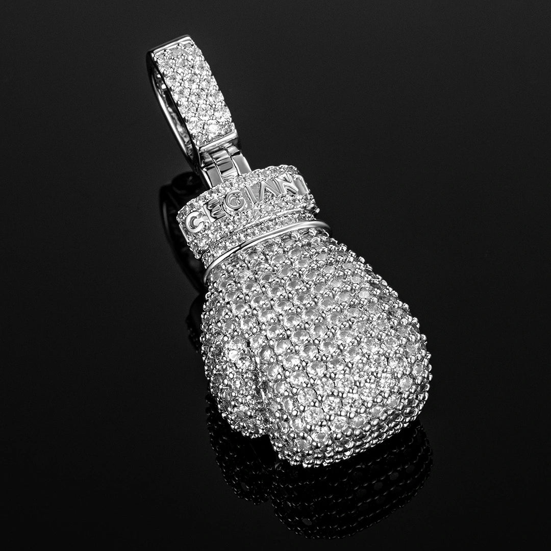 Moissanite Boxing Glove Pendant - Image 3