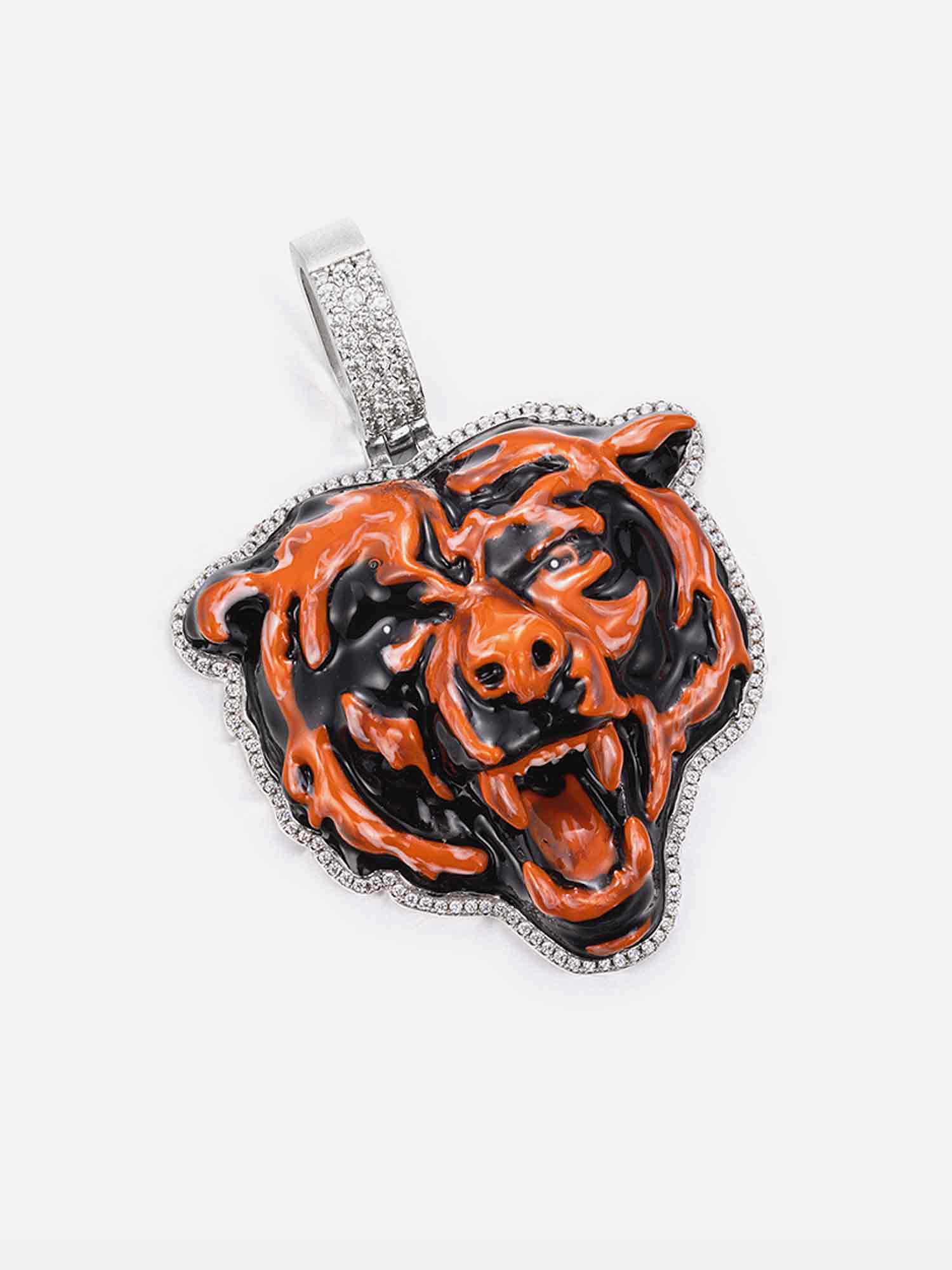 Made To Order Moissanite Enamel Bear Pendant - Image 3