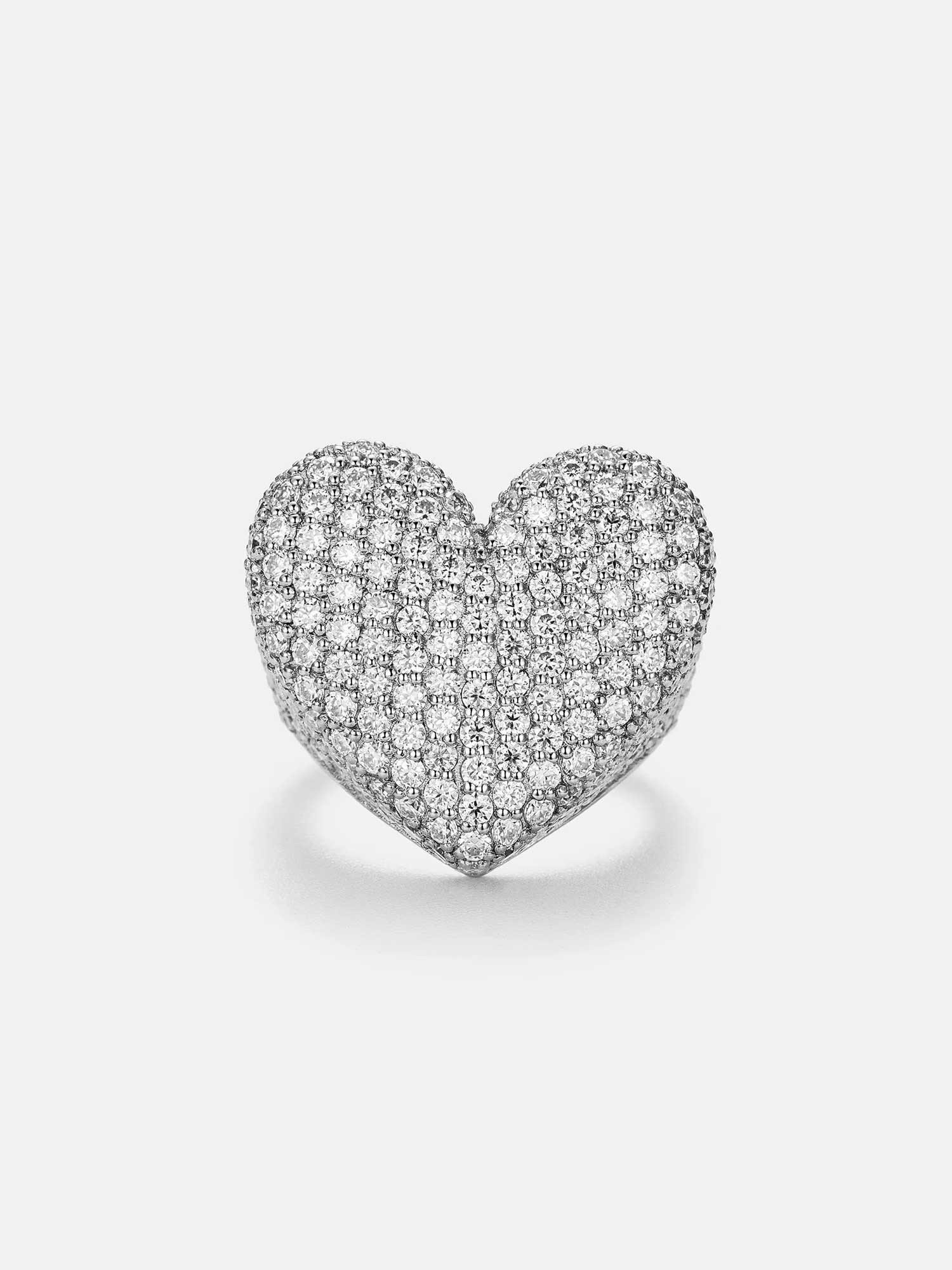 Made To Order Moissanite Iced Heart Shape Ring