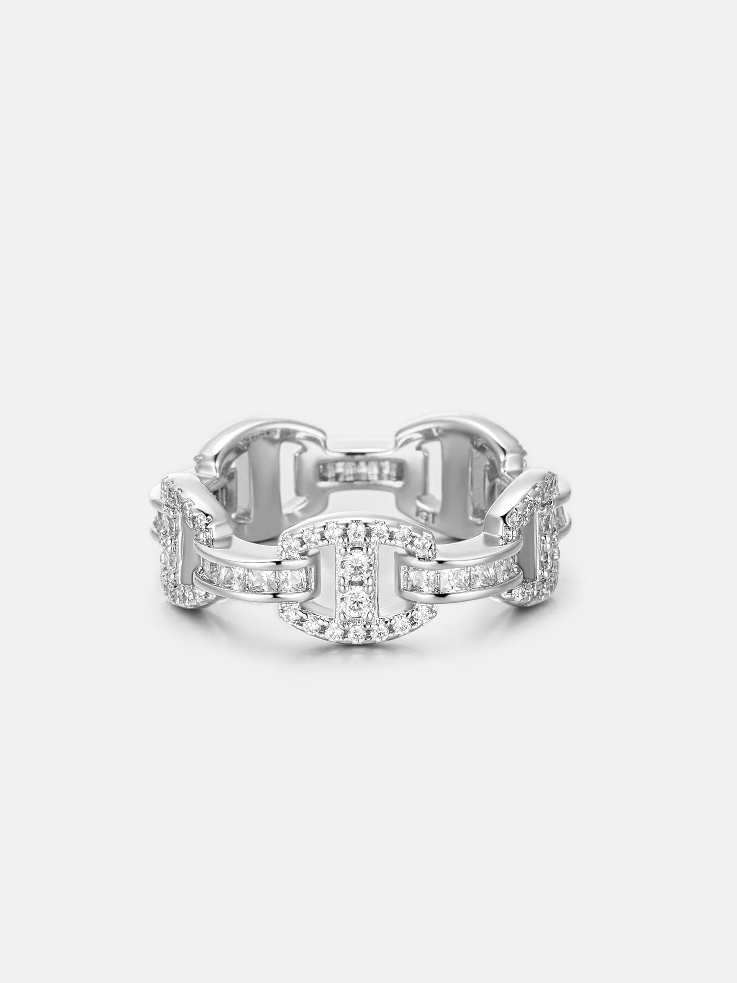 S925 Moissanite Mariner Link Ring