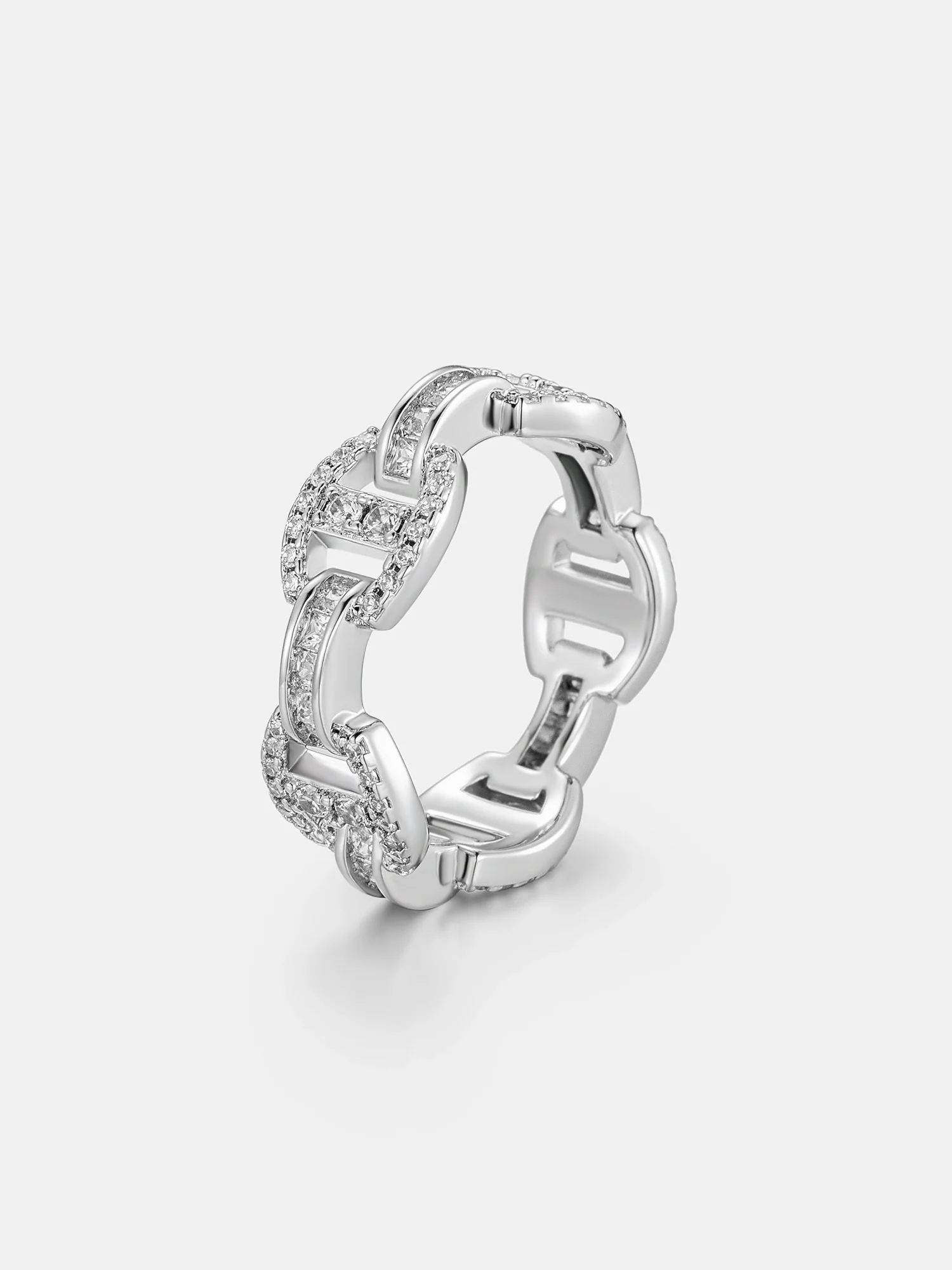 S925 Moissanite Mariner Link Ring - Image 2