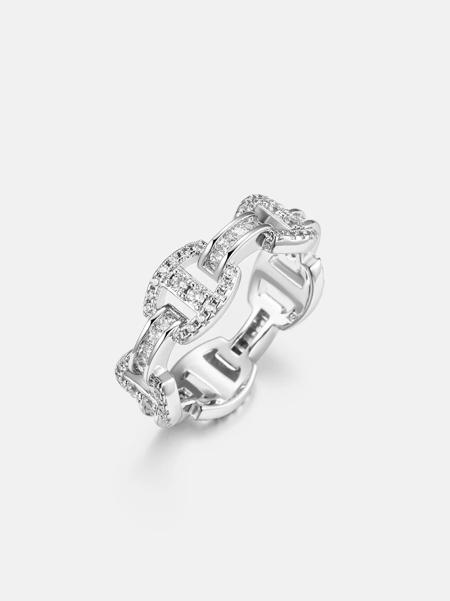 S925 Moissanite Mariner Link Ring - Image 4