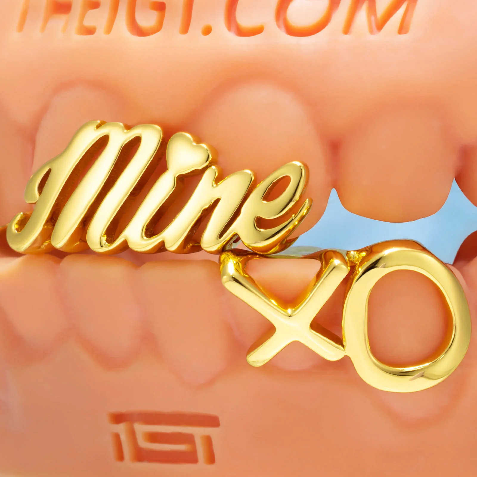 Matching Gold Letter Grillz 'You're Mine' - Image 3