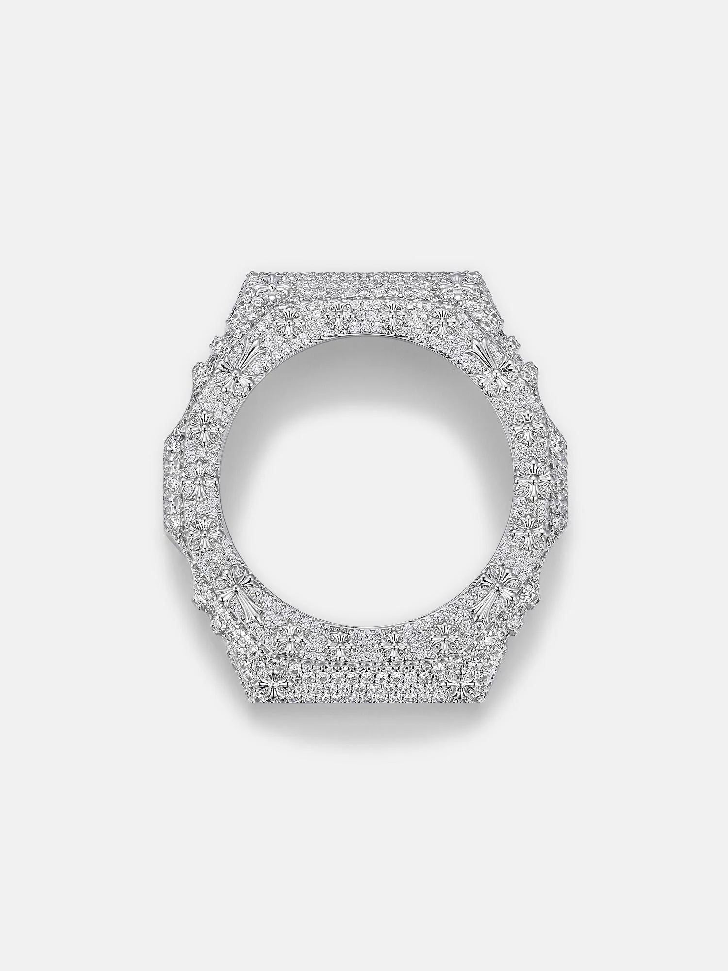 Mixed Cross Iced Moissanite Case For GA-2100 Watch - Image 3