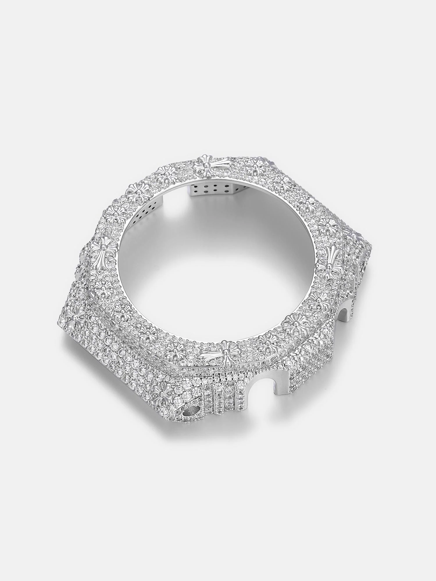 Mixed Cross Iced Moissanite Case For GA-2100 Watch - Image 5