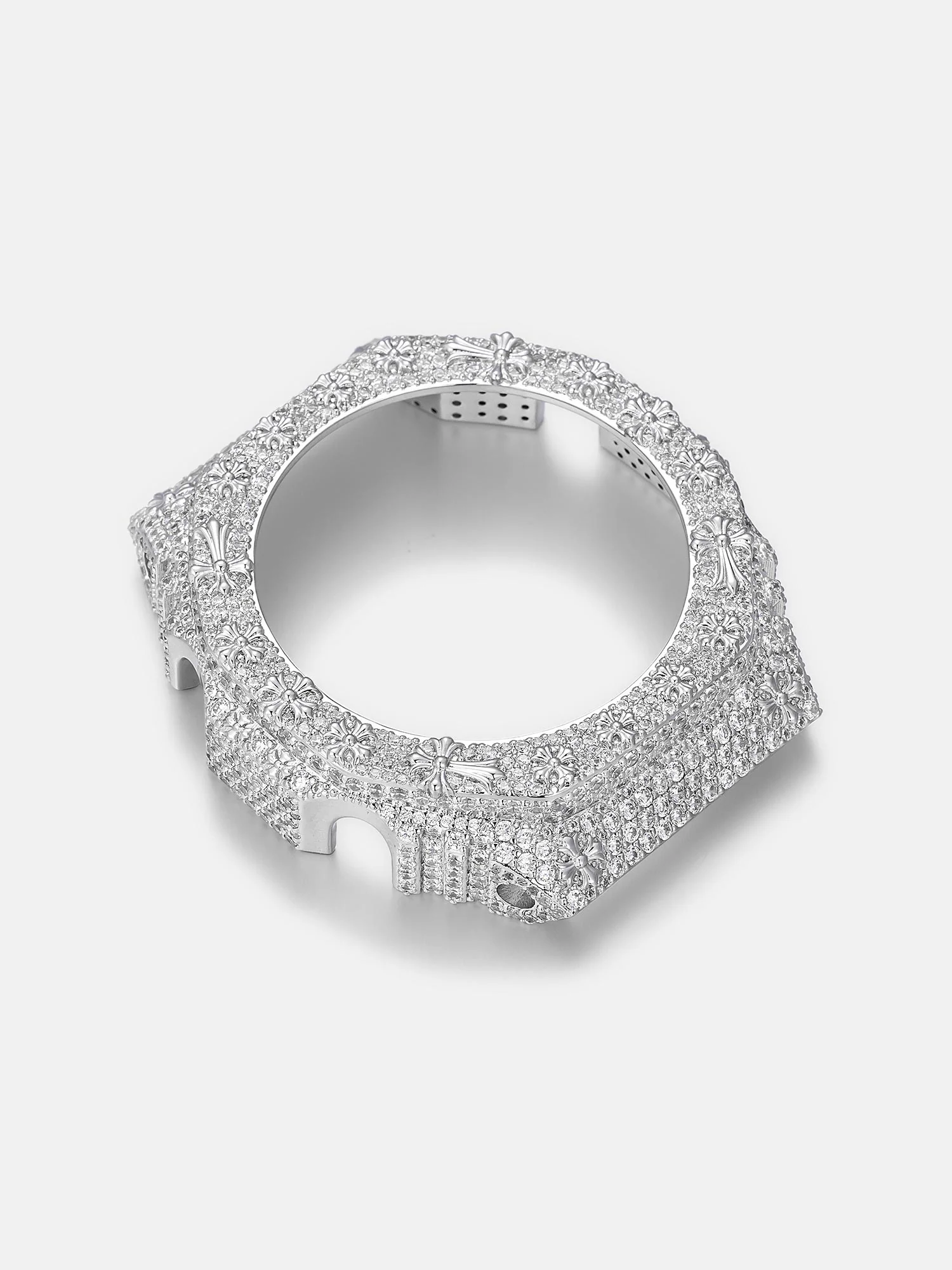 Mixed Cross Iced Moissanite Case For GA-2100 Watch - Image 6