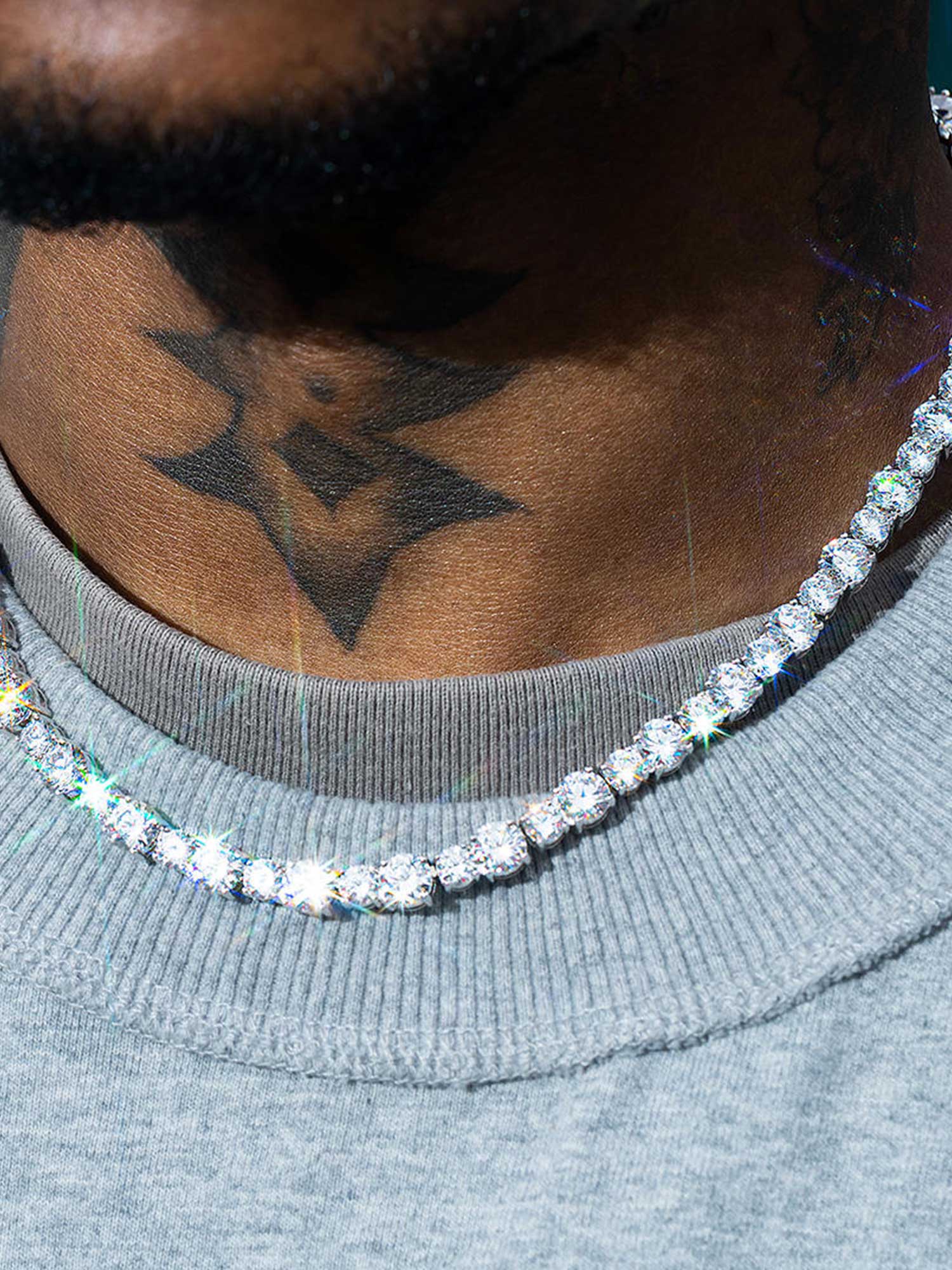 Mixed Size 6.5MM Moissanite Tennis Chain - Image 2
