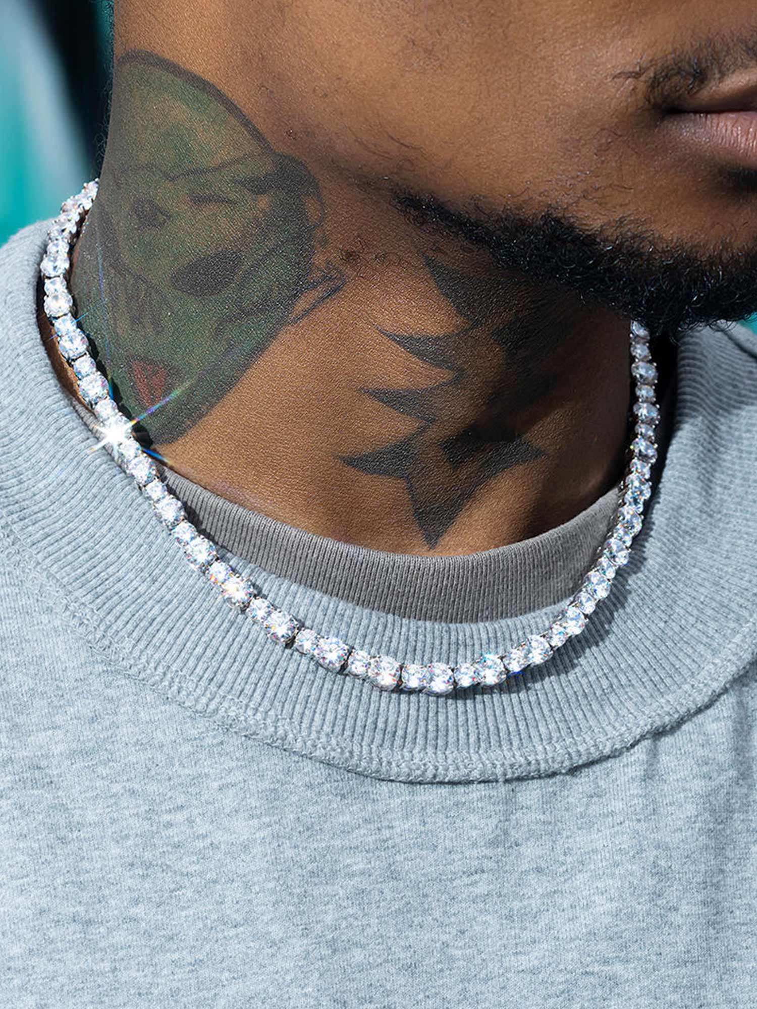 Mixed Size 6.5MM Moissanite Tennis Chain - Image 3
