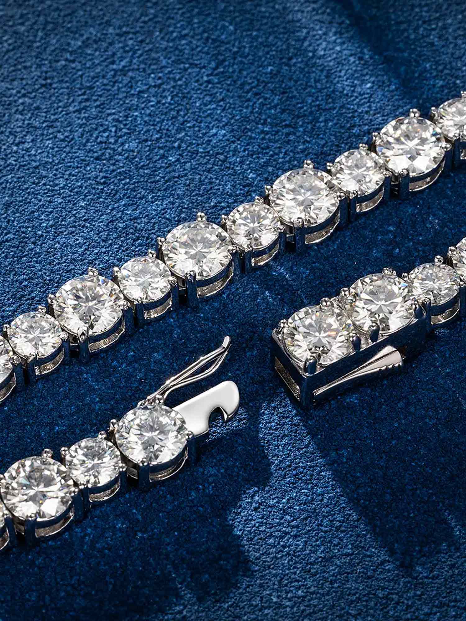 Mixed Size 6.5MM Moissanite Tennis Bracelet - Image 4