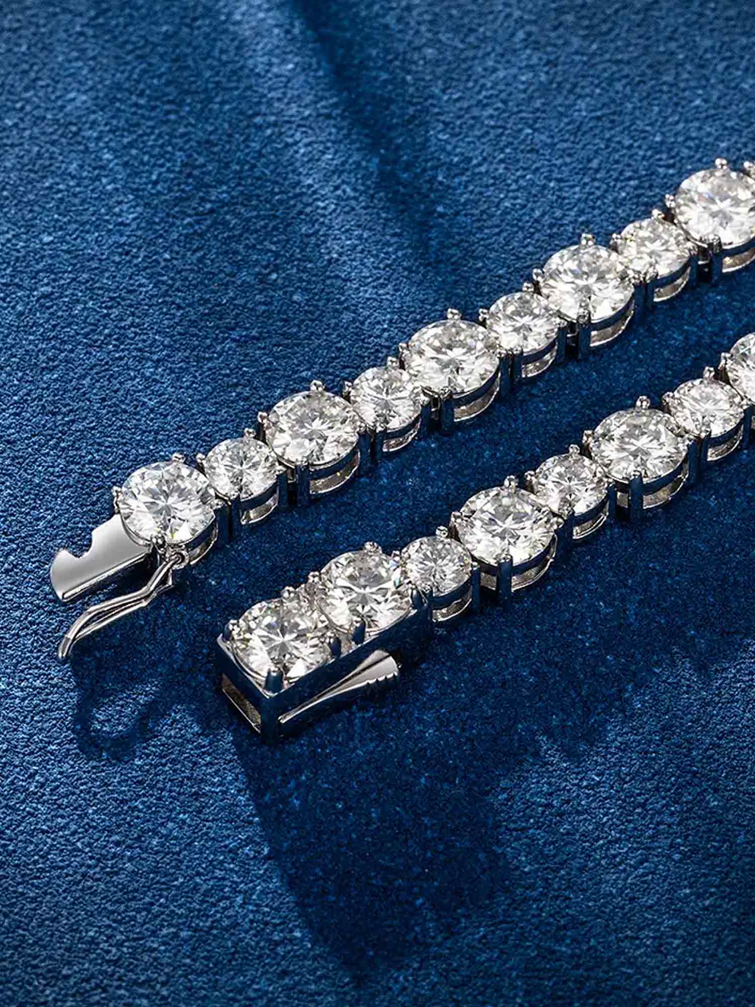 Mixed Size 6.5MM Moissanite Tennis Bracelet - Image 5