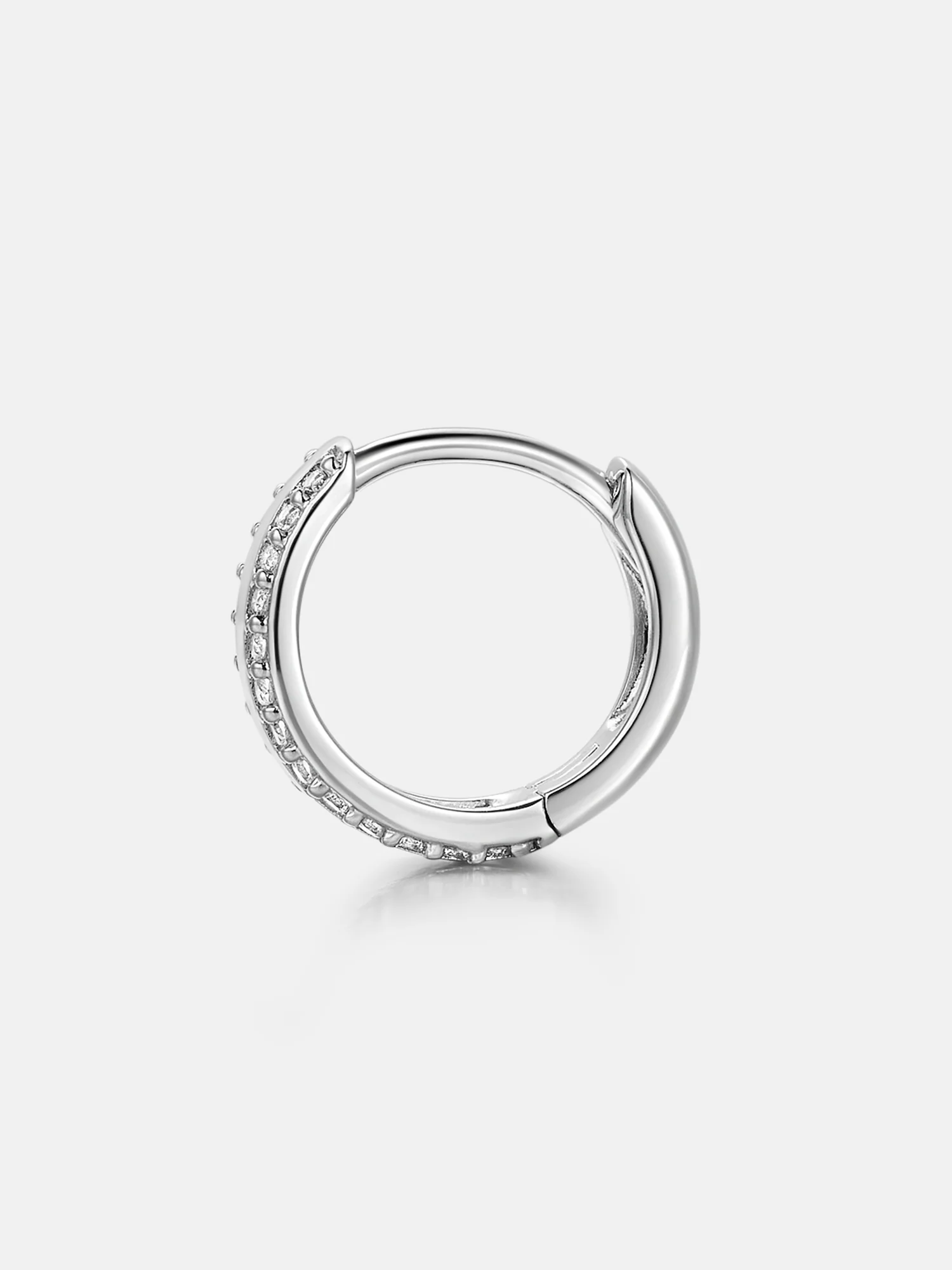 Moissanite Border Hoop Earrings - Image 4