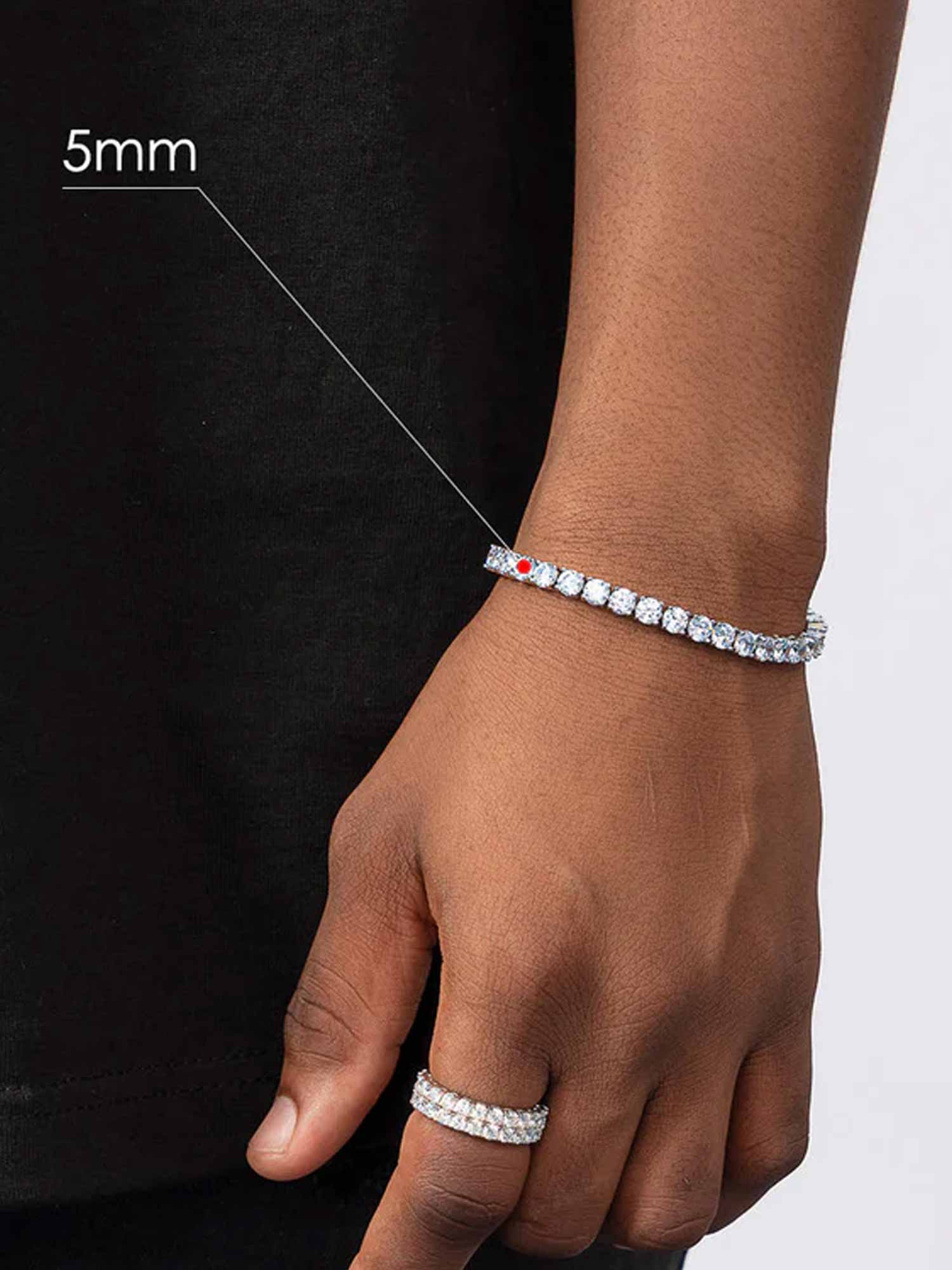 Moissanite Bracelet & Moissanite Ring Set [2PCS/SET] - Image 3