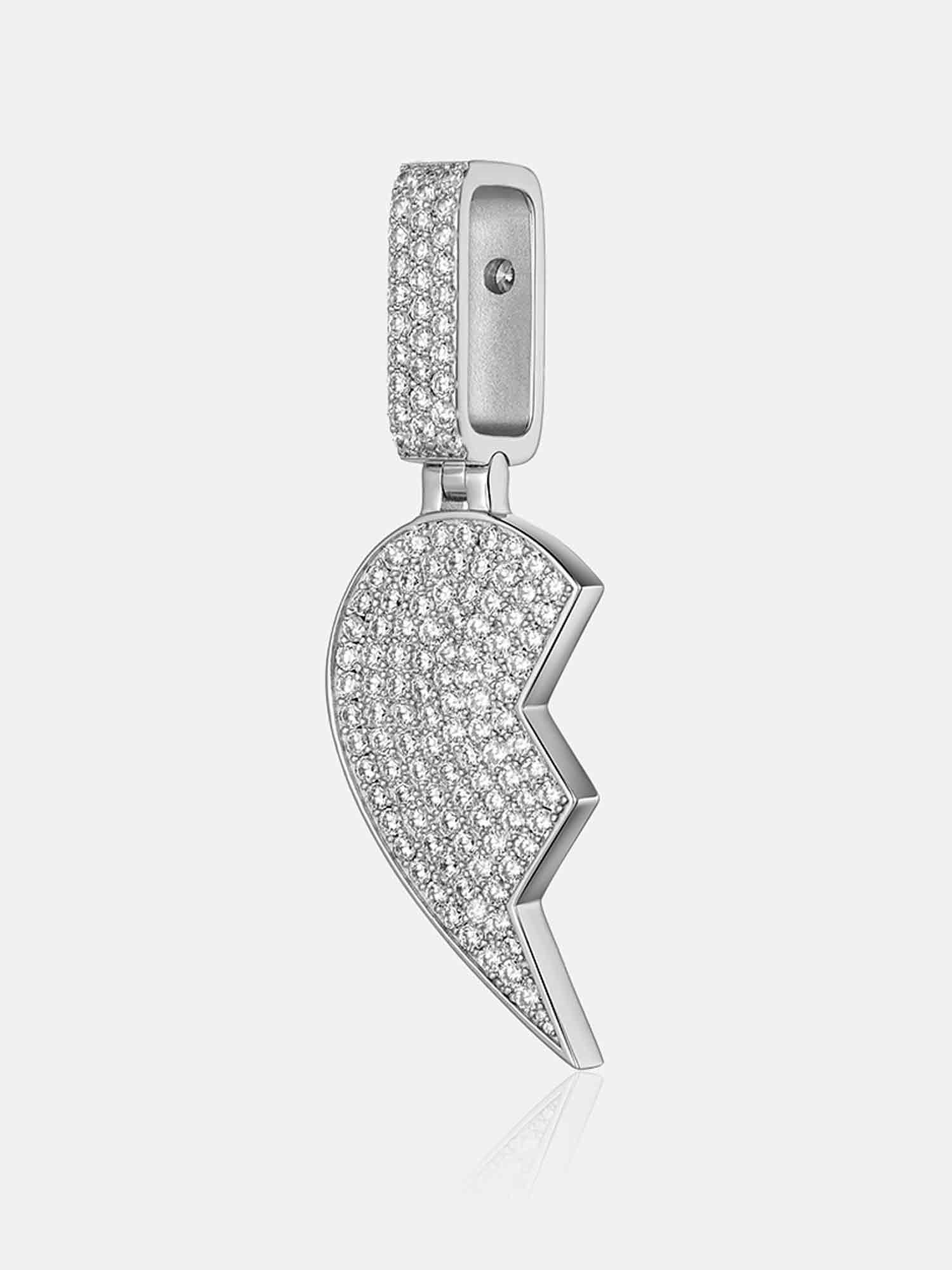 Moissanite Broken Heart Pendant - Image 2