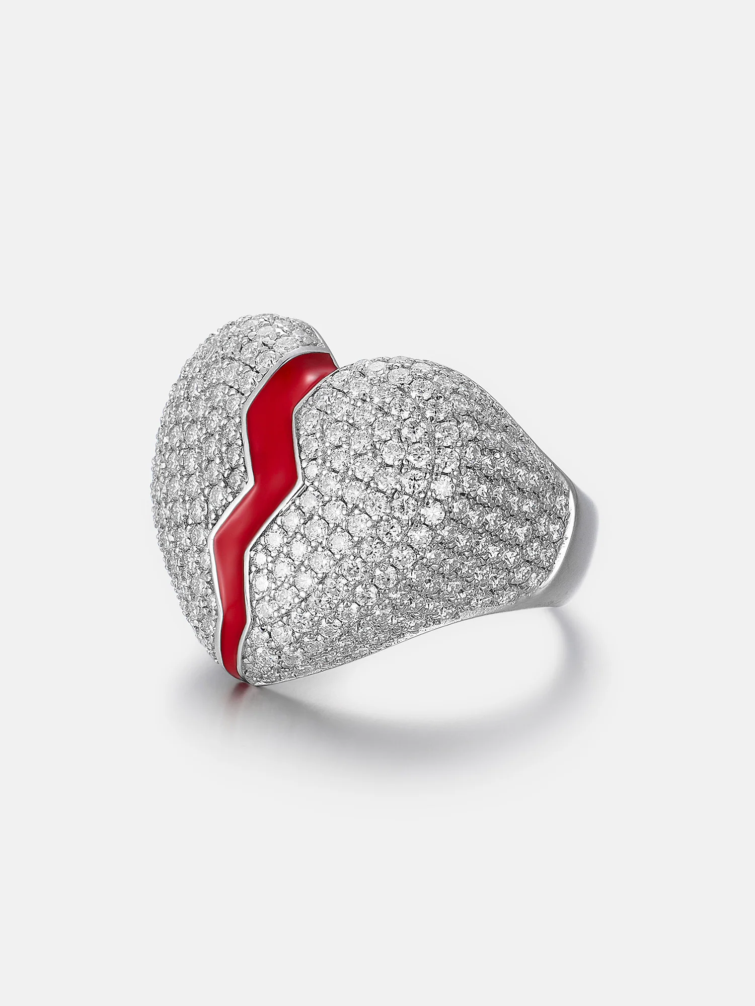 Moissanite Broken Heart Ring - Image 2