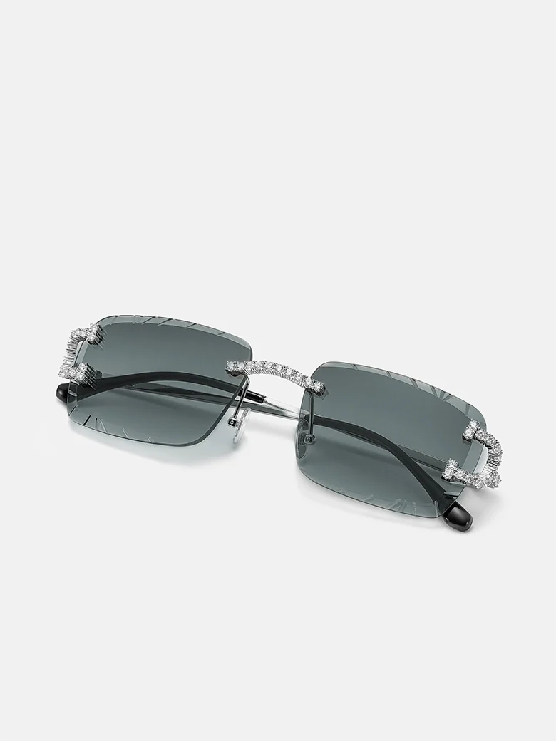 Moissanite Classic C Sunglasses In White Gold - Image 6