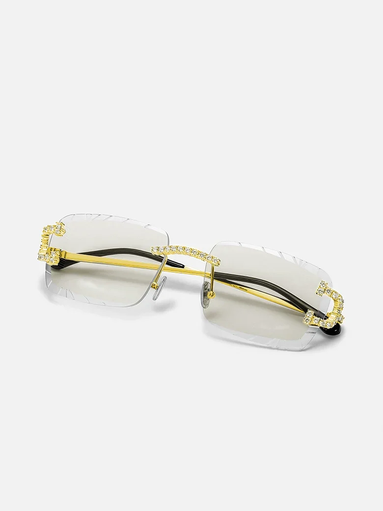 Moissanite Classic C Sunglasses In Yellow Gold - Image 2
