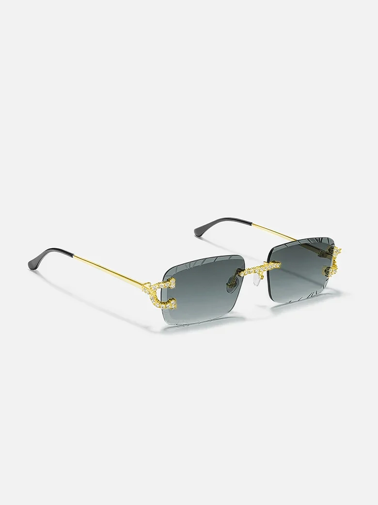 Moissanite Classic C Sunglasses In Yellow Gold - Image 3