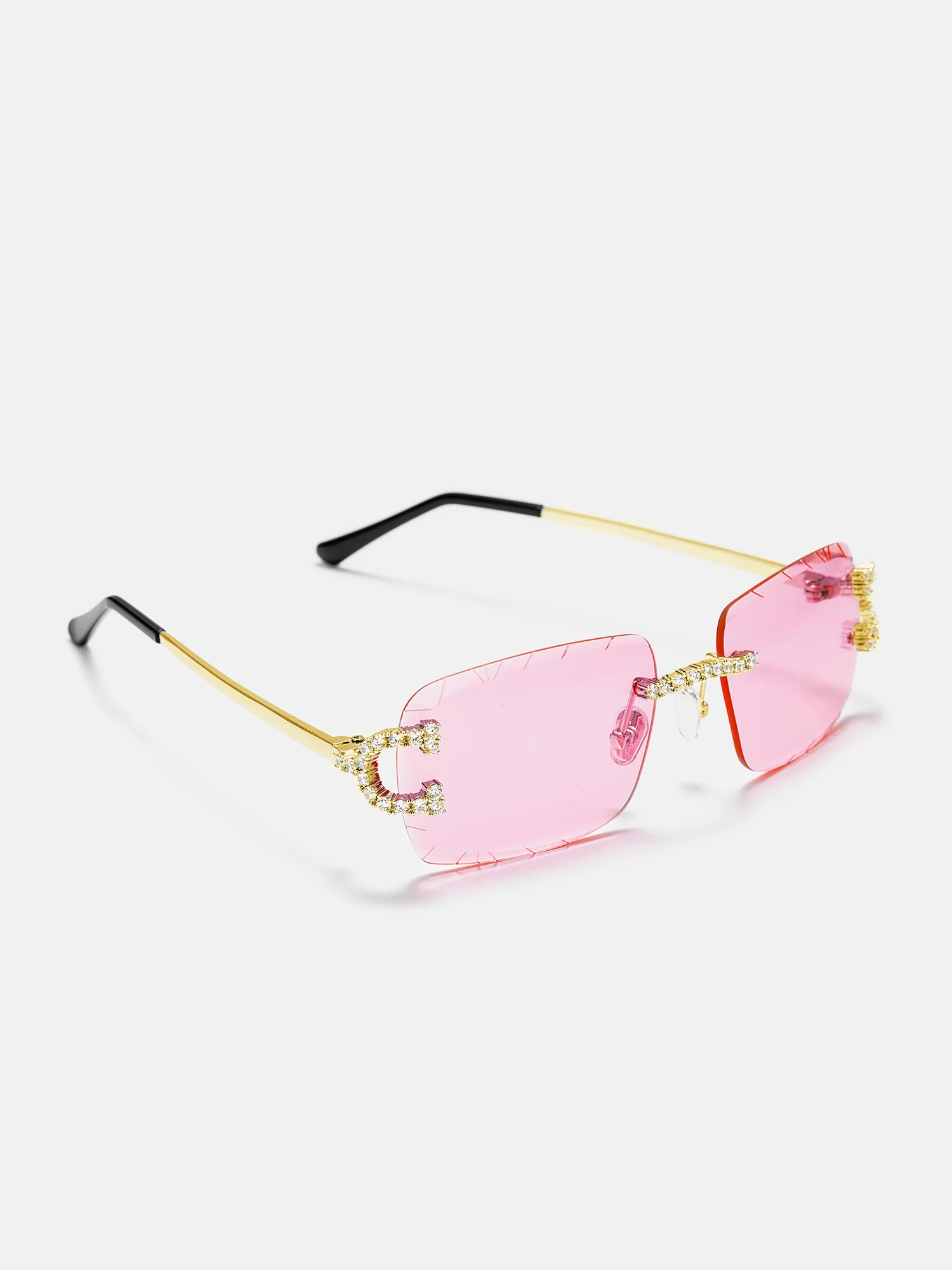 Moissanite Classic C Sunglasses In Yellow Gold - Image 4